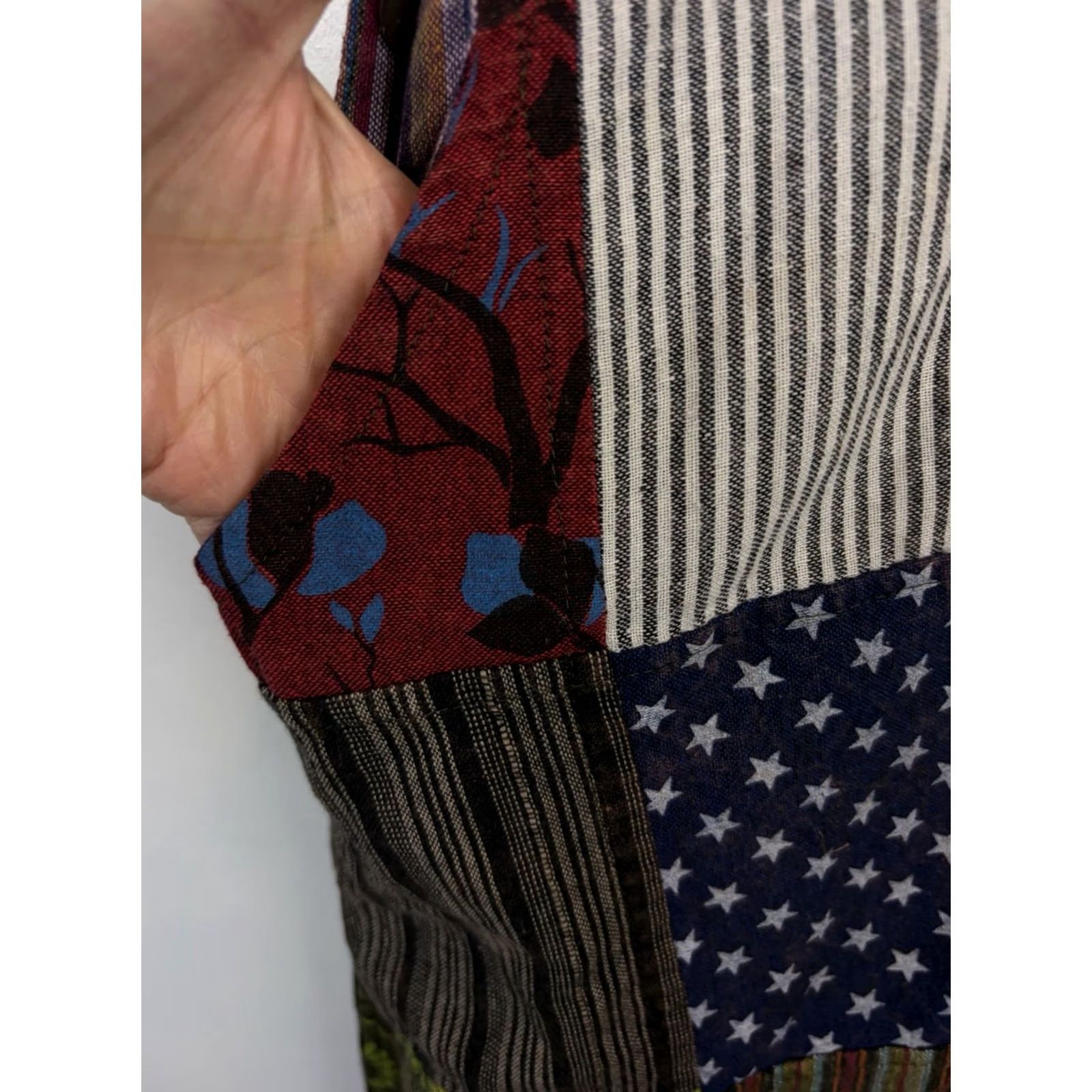 Vintage Rising International Dress S Midi Multi Bohemian Stars Patchwork Hippie Embroidered A-Line Women Regular Spring Summer Fall Knights? Size S / US 4 / IT 40 - 5 Thumbnail