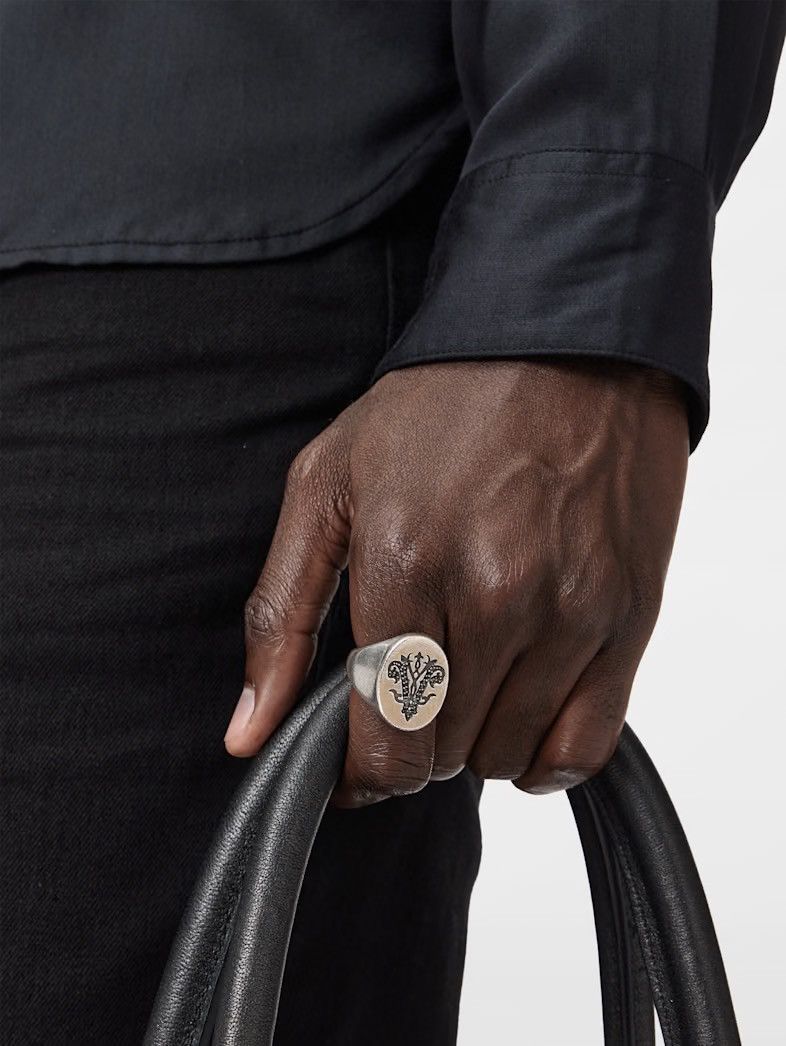 John Varvatos 25 Anniversary Sterling Silver Ring with diamonds Size ONE SIZE - 2 Thumbnail