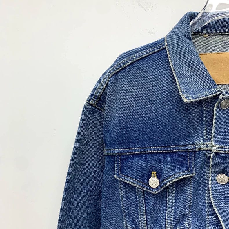 Balenciaga Balenciaga size 36 Navy washed cotton lapel single-breaste Size US XS / EU 42 / 0 - 3 Thumbnail