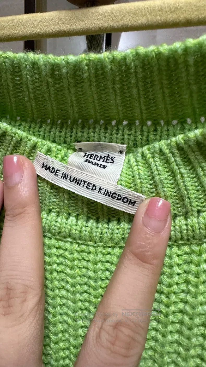 Hermes Hermes Apple green cashmere knit sweater Size XS / US 0-2 / IT 36-38 - 6 Thumbnail