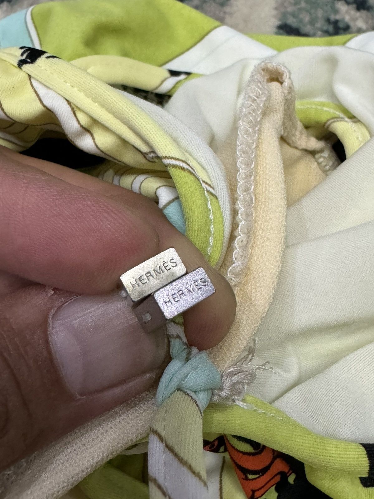 Hermes VINTAGE 1980s HERMES LE COURSES SWIMMING SUIT BIKINI SIZE 36 Size XS / US 0-2 / IT 36-38 - 5 Thumbnail