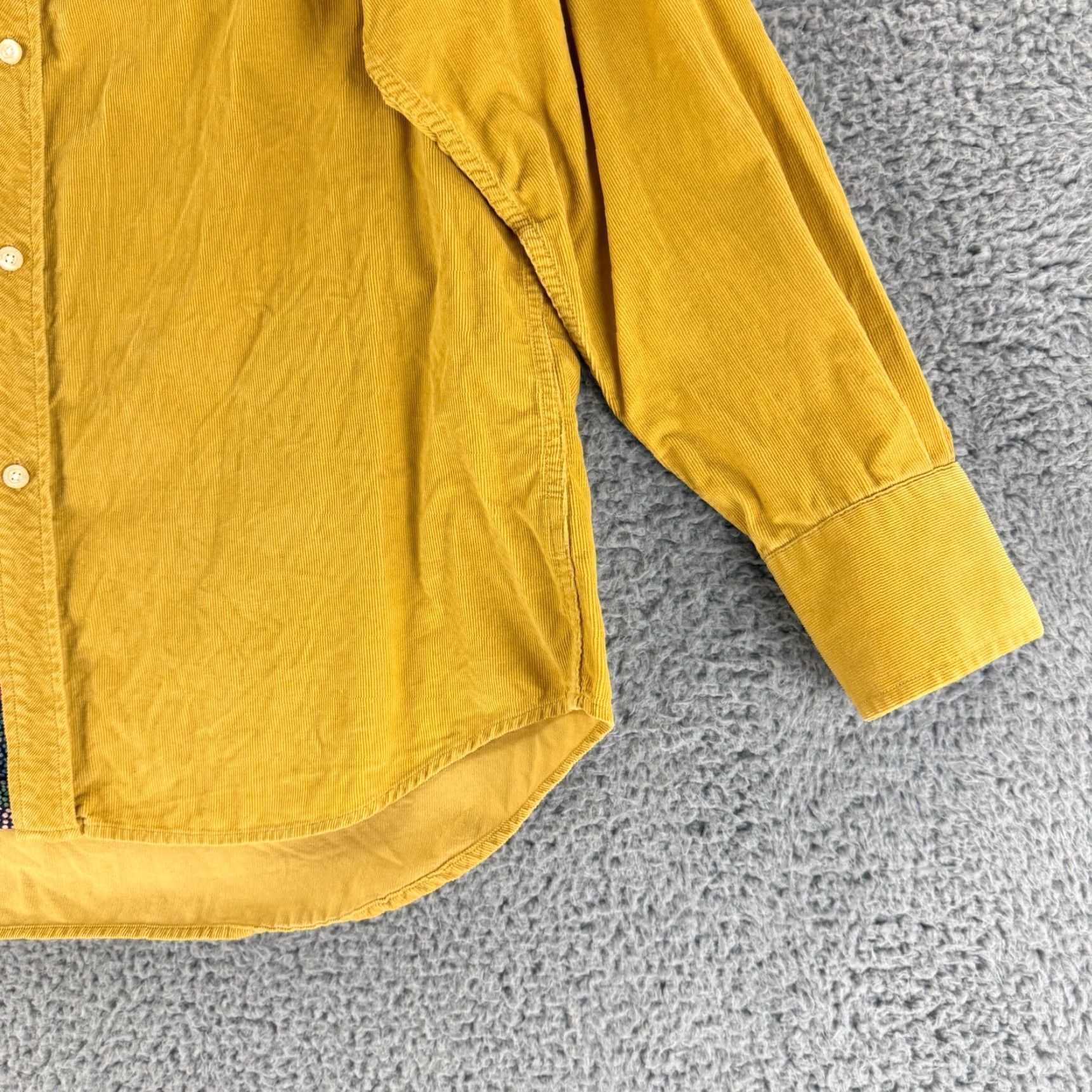Robert Graham Robert Graham Button-Up Shirt Men Medium Yellow Corduroy Long Sleeve 100% Cotton Size US M / EU 48-50 / 2 - 3 Thumbnail