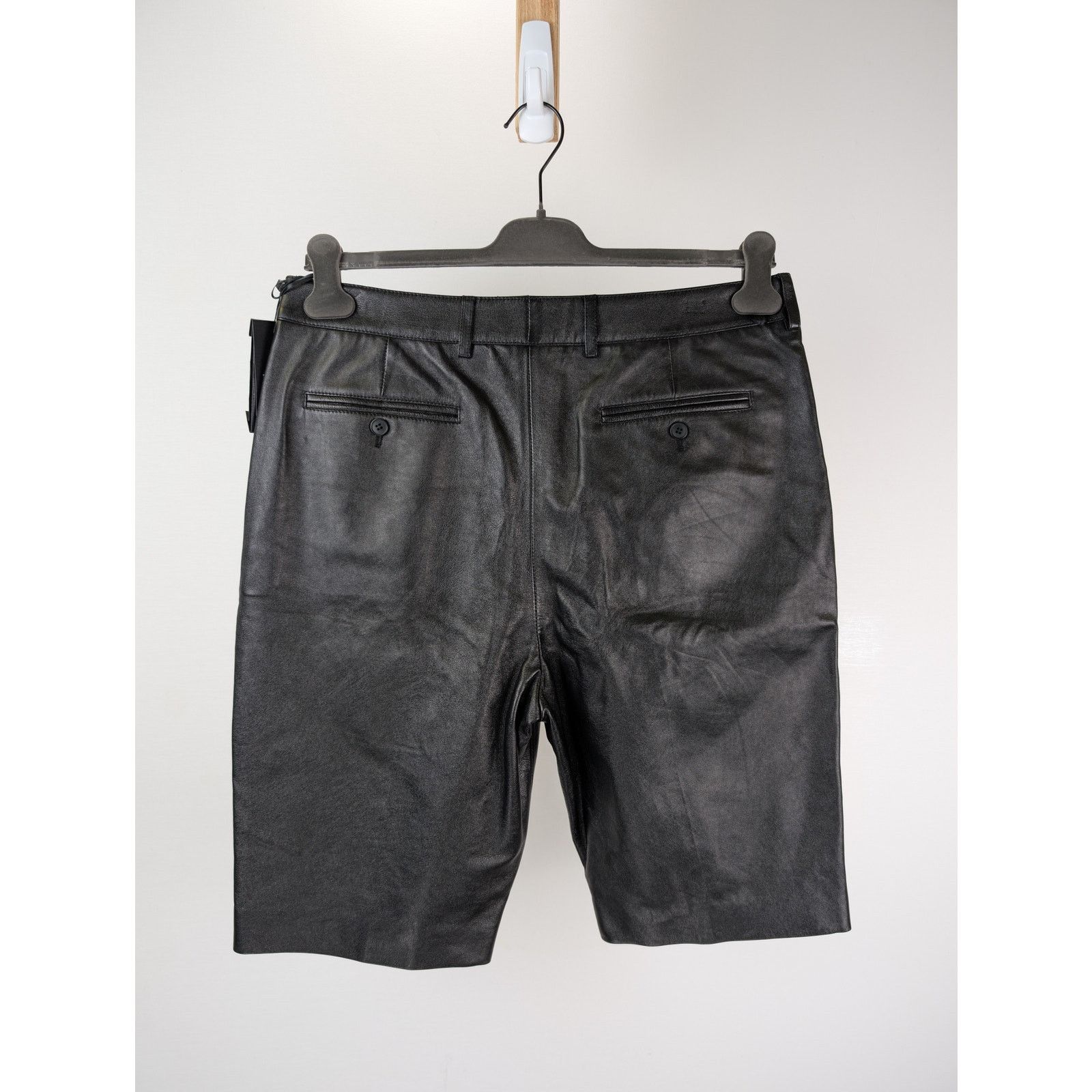 Saint Laurent Paris o1rshd1 Leather Bermuda Shorts in Black Size US 34 / EU 50 - 9 Thumbnail
