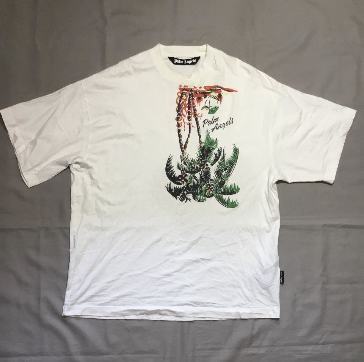 Palm Angels Palm Angels Men's Upside Down Palm Graphic T-Shirt Size M Size US M / EU 48-50 / 2 - 1 Thumbnail