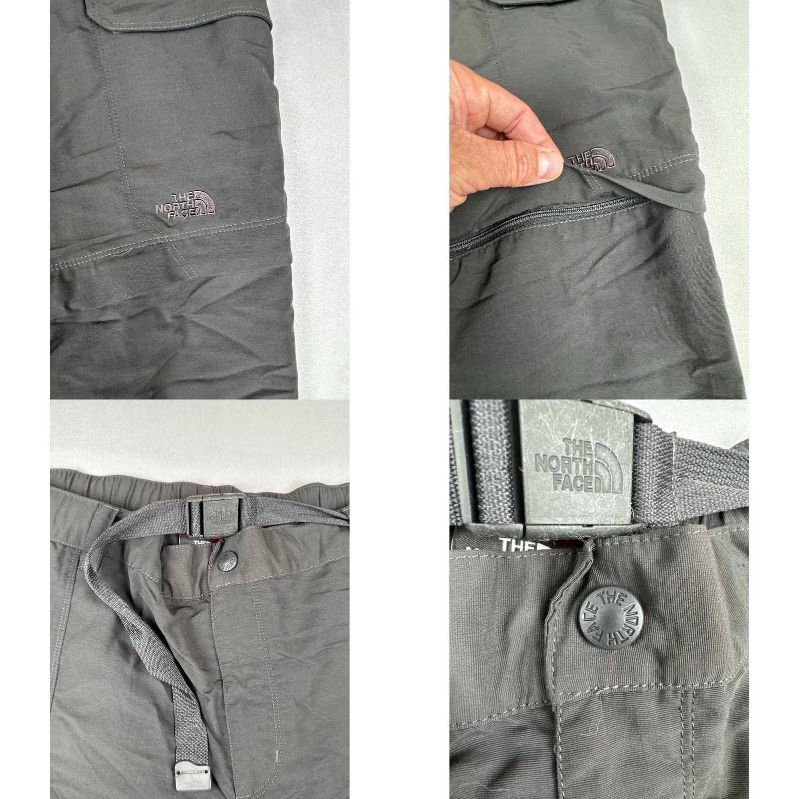 The North Face The North Face Mens Cargo Pants XXL Dark Gray Belted Hiking Convertible Outdoor Walking Adventure Size US 39 - 8 Thumbnail
