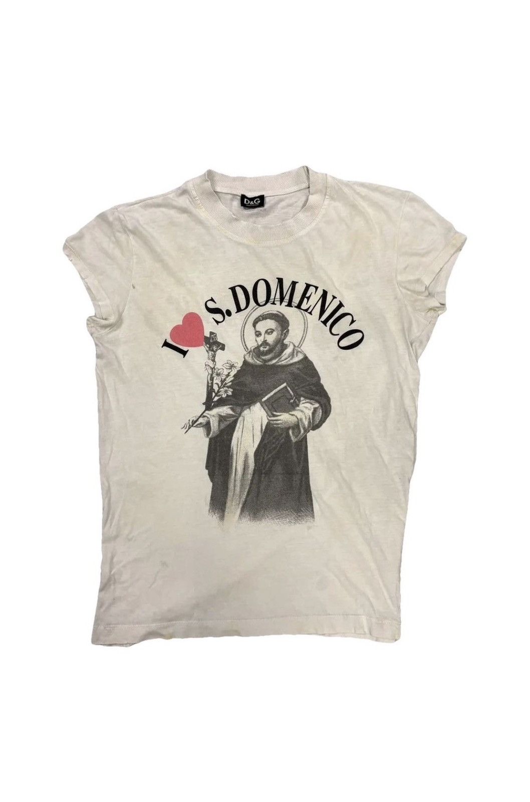 Dolce & Gabbana 2000s Dolce & Gabbana White Cotton S.Domenico Print T-Shirt Size US S / EU 44-46 / 1 - 1 Thumbnail