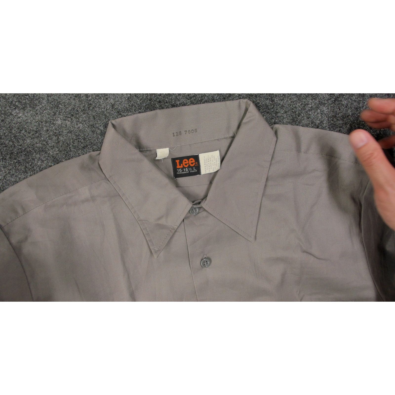Lee Lee | Vintage 1980s Boxy Fit Permanent Press Work Shirt Size US XL / EU 56 / 4 - 10 Thumbnail
