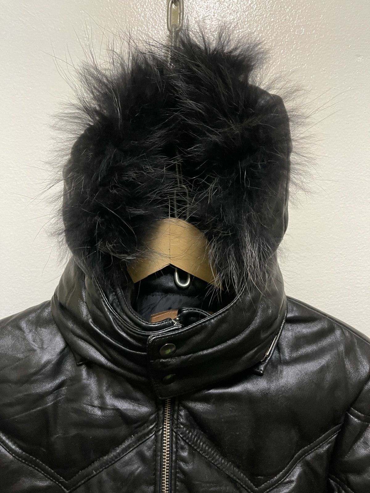JACKROSE Jackrose Puffer Leather Jacket Attach Fur Hoodie Size US L / EU 52-54 / 3 - 4 Thumbnail