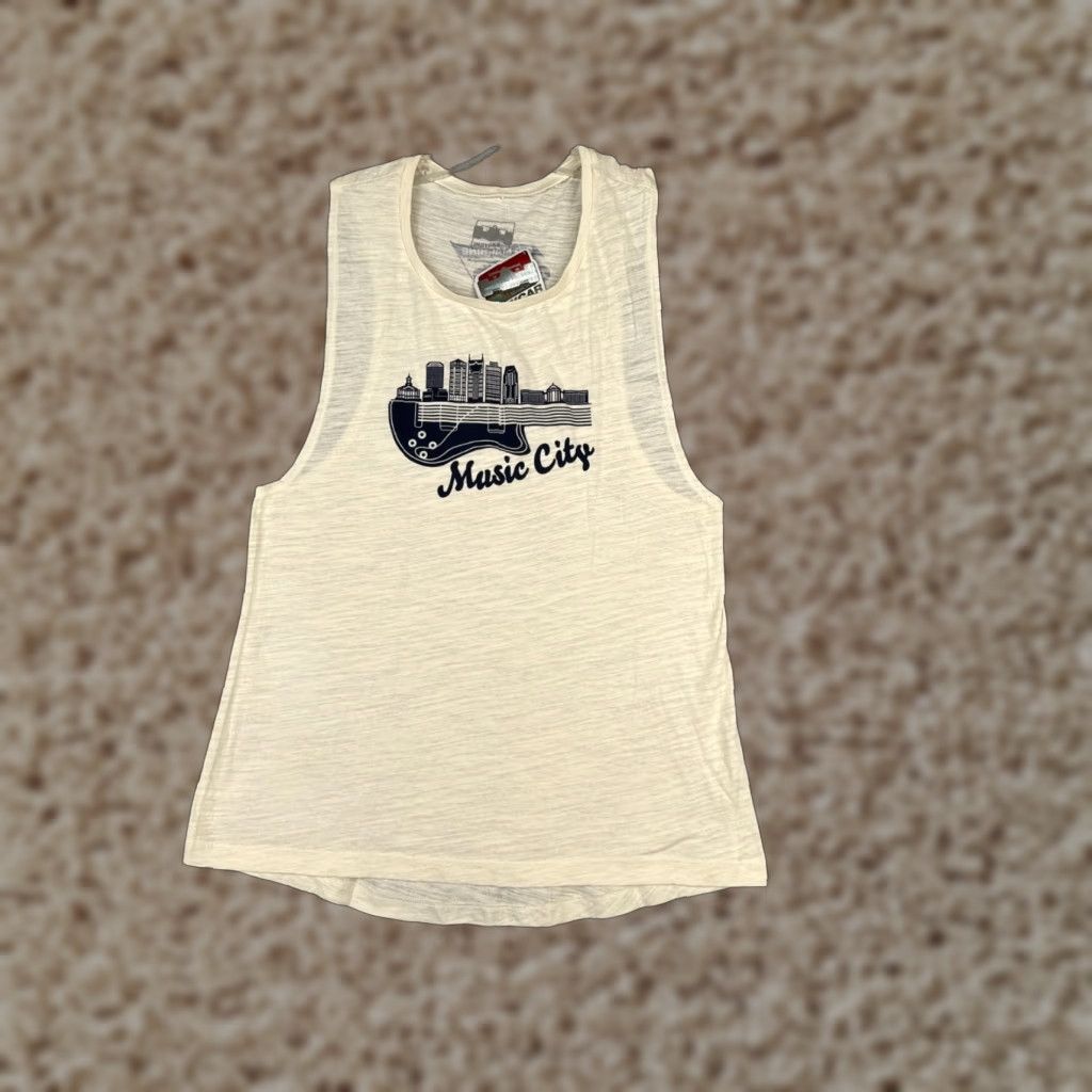 Vintage INDYCAR Shirt Womens Large Beige Heather Tank Music City Grand Prix Nashville Size L / US 10 / IT 46 - 1 Thumbnail