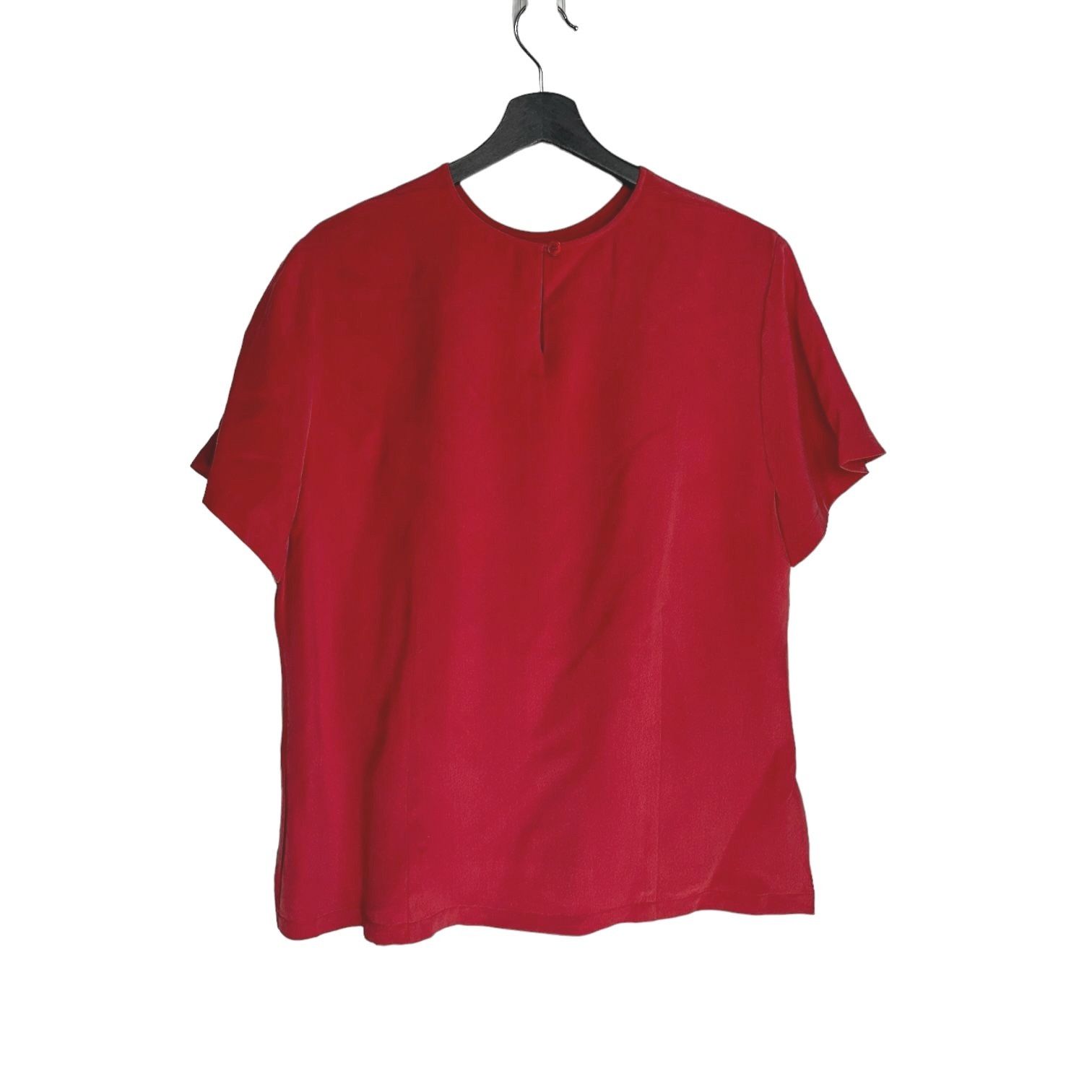 Vintage Chaus Pink Silk Short Sleeve Blouse Size 14 Size XL / US 12-14 / IT 48-50 - 2 Thumbnail