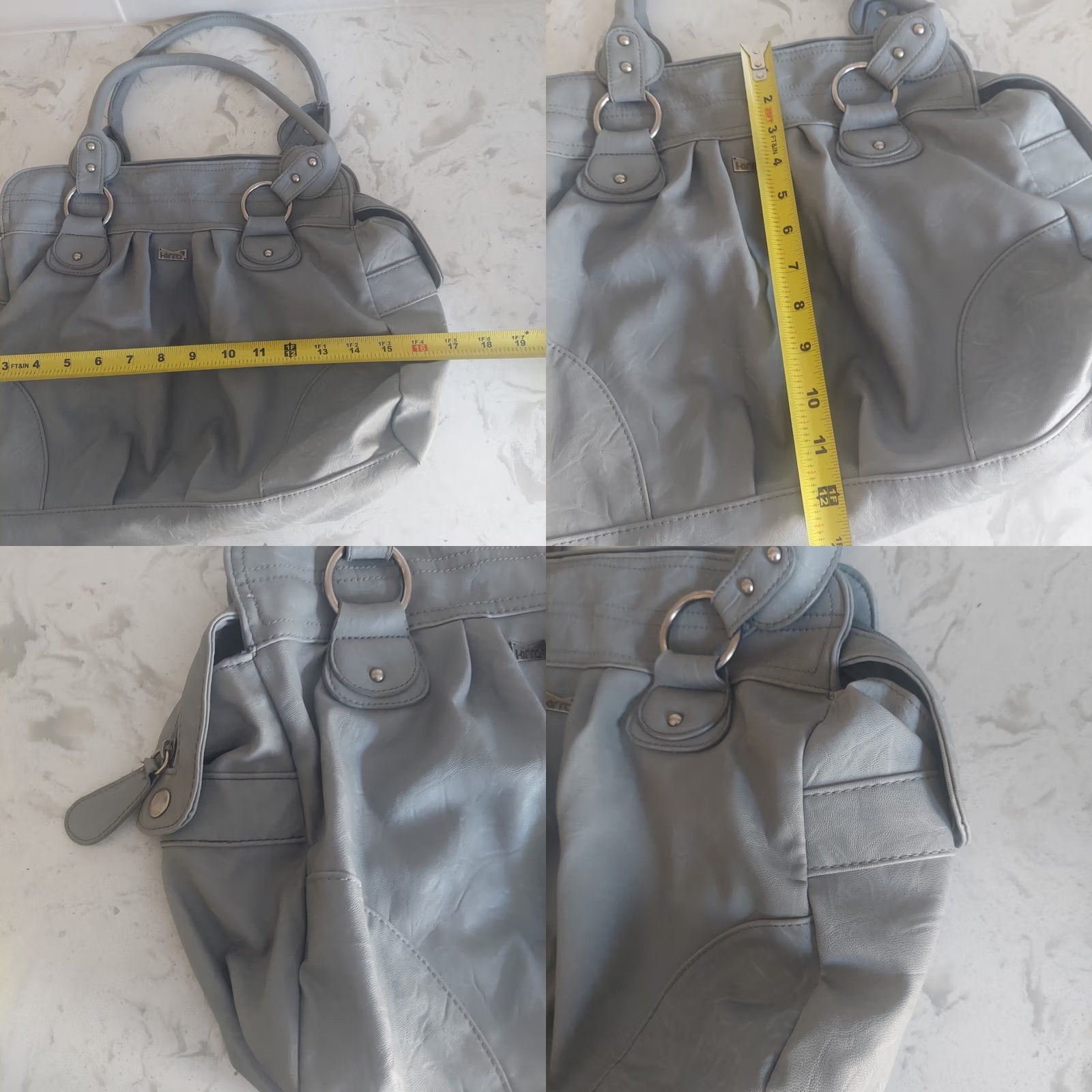 Vintage Kirra Shoulder Bag Women Gray Medium Polyester Zip Size ONE SIZE - 8 Thumbnail