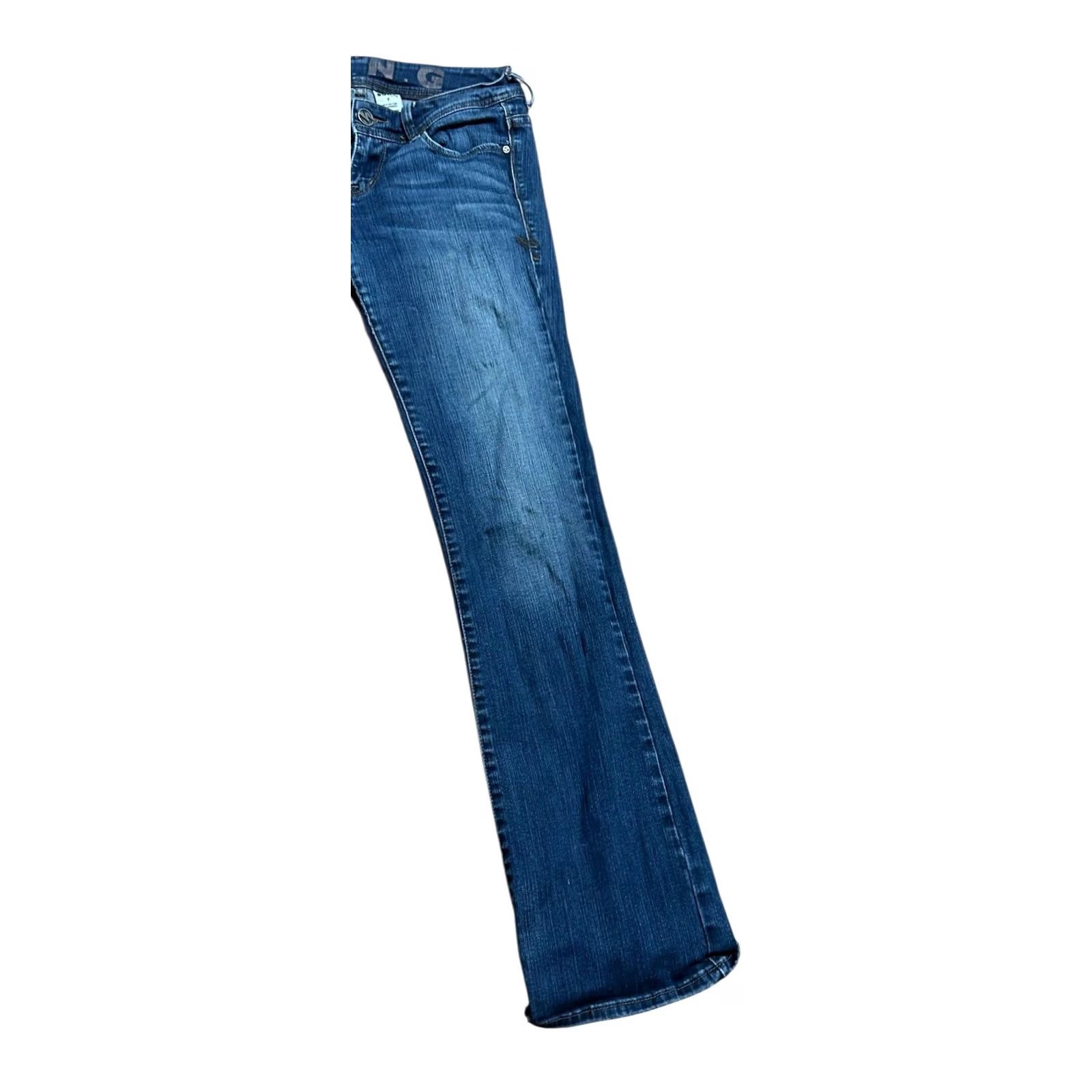 Vintage S.O.N.G Of Lil Women’s Jean Pants Straight Leg Size 7 Blue Denim 32 Inseam Womens Jeans Mid Rise 5-Pocket Design Size 28" / US 6 / IT 42 - 3 Thumbnail