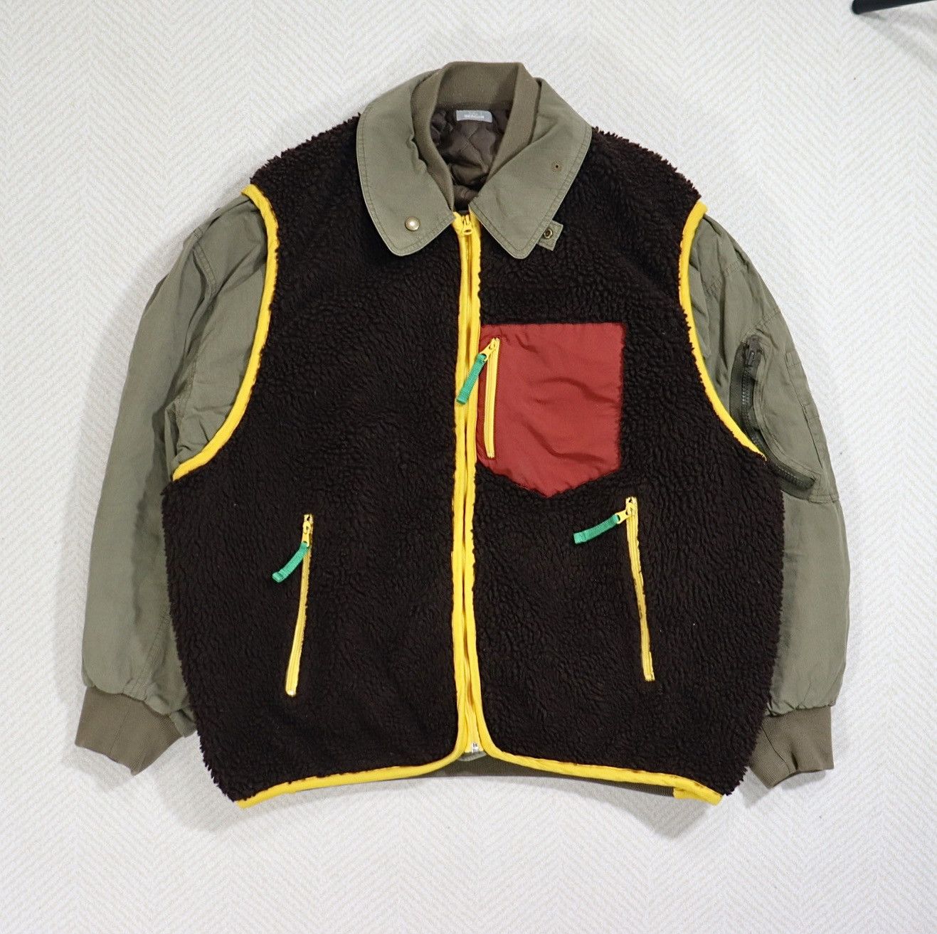 Kolor Kolor 20aw Polar fleece patchwork jacket size3 Size US L / EU 52-54 / 3 - 2 Thumbnail