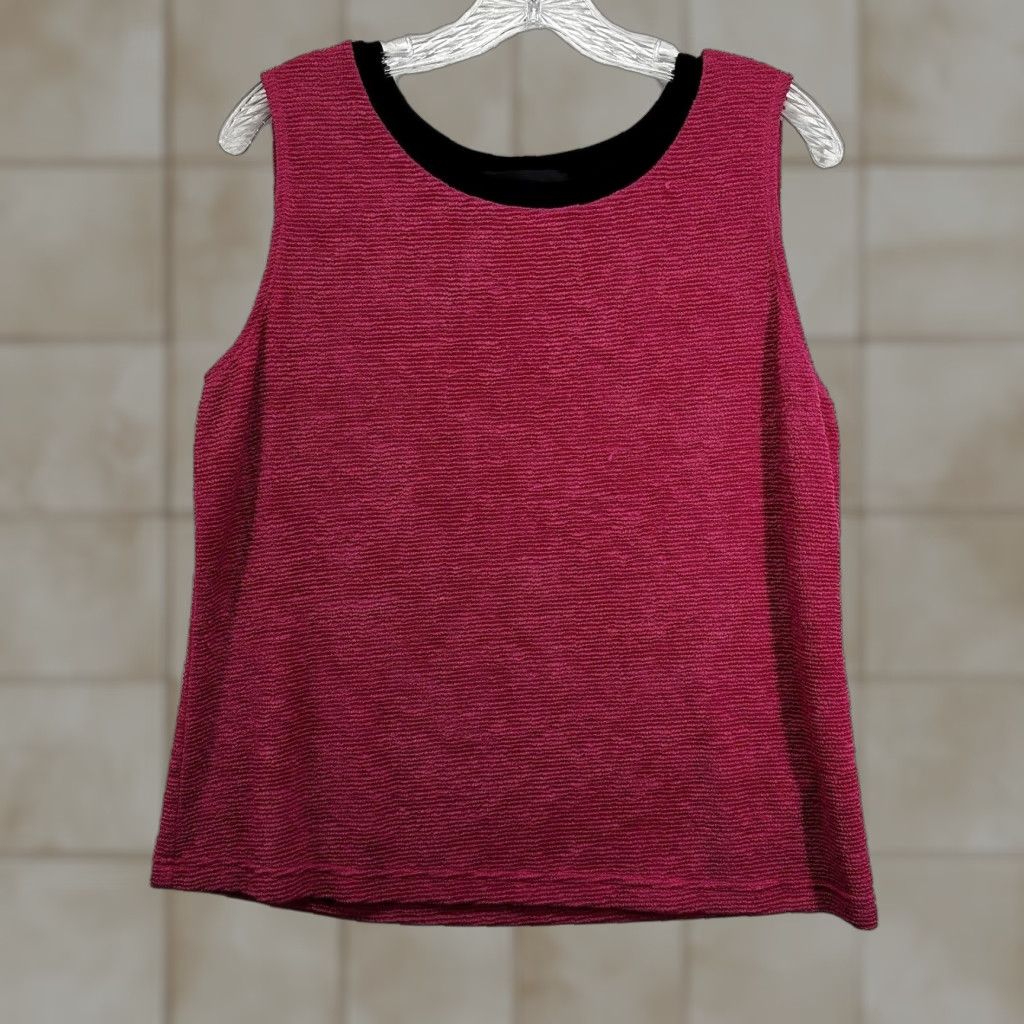 Vintage VINTAGE Christina Hope Womens Tank Top Sleeveless Magenta Vintage 90s Casual Party USA Size L / US 10 / IT 46 - 1 Thumbnail