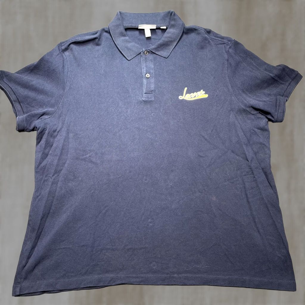Lacoste Lacoste Polo Shirt Mens 4XL Blue Slim Fit Script Logo Cotton Made Peru Size US XXL / EU 58 / 5 - 1 Thumbnail