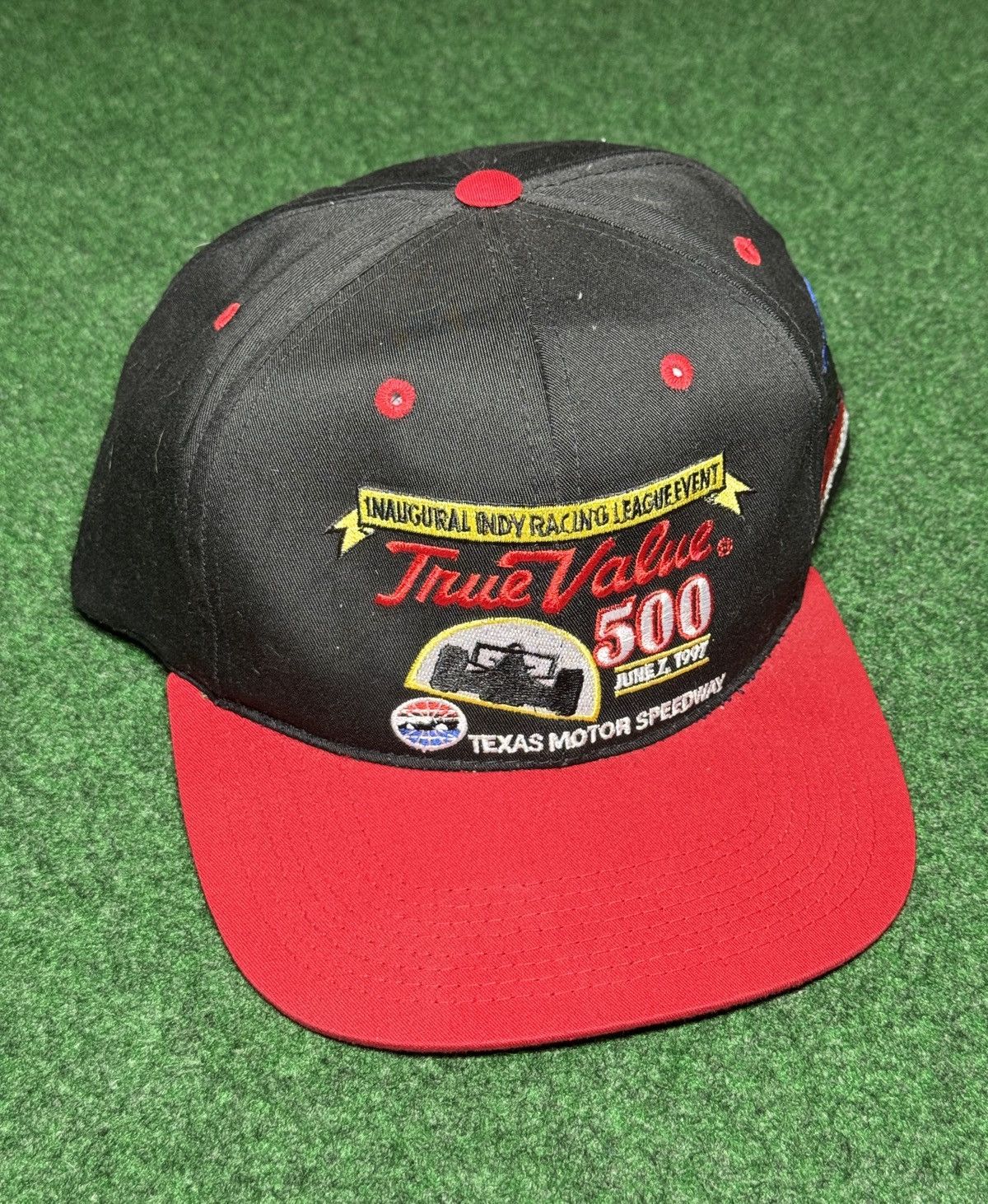 Vintage Vtg 90s Indy Racing Texas Motor Speedway 500 Snapback Hat Size ONE SIZE - 2 Thumbnail