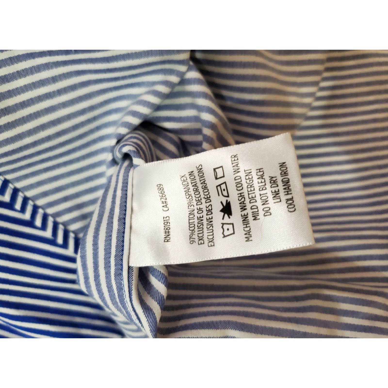 Robert Graham Robert Graham Shirt Men's L Tailored Fit Modern Americana Blue White Striped Button-Up Casual All Seasons Size US L / EU 52-54 / 3 - 4 Thumbnail