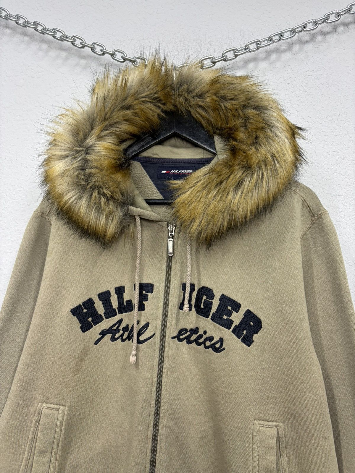 If Six Was Nine Tommy Hilfiger Fur Hood Zip Hoodie Y2K Archive Streetwear Size US M / EU 48-50 / 2 - 16 Thumbnail