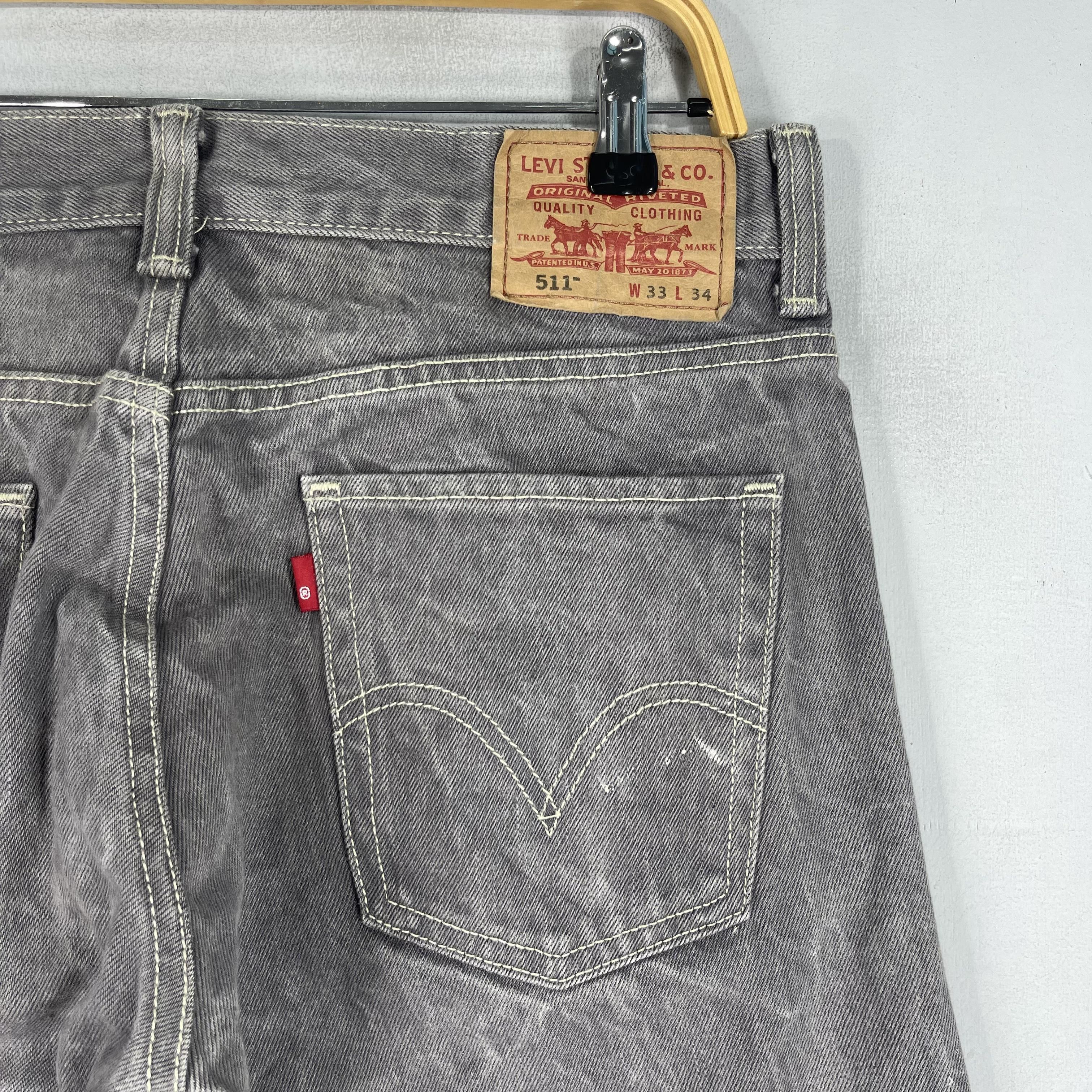 Levi's × Vintage Size 32 Levis 511 Paint Splatter Distressed Slim Fit Jeans Size US 32 / EU 48 - 10 Thumbnail