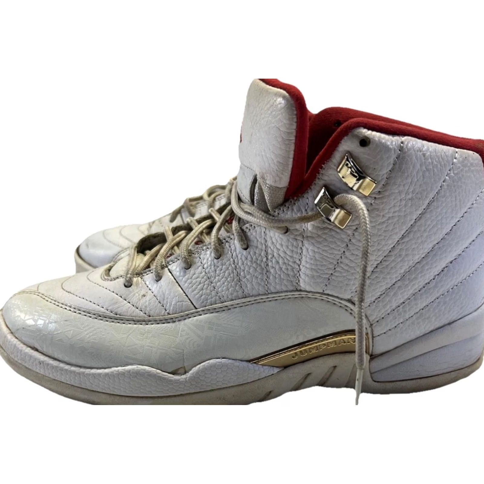 Nike Nike Air Jordan 12 Retro FIBA 2019 White Red Gold Men’s 11 Sneaker 130690-107 Size US 11 / EU 44 - 7 Thumbnail