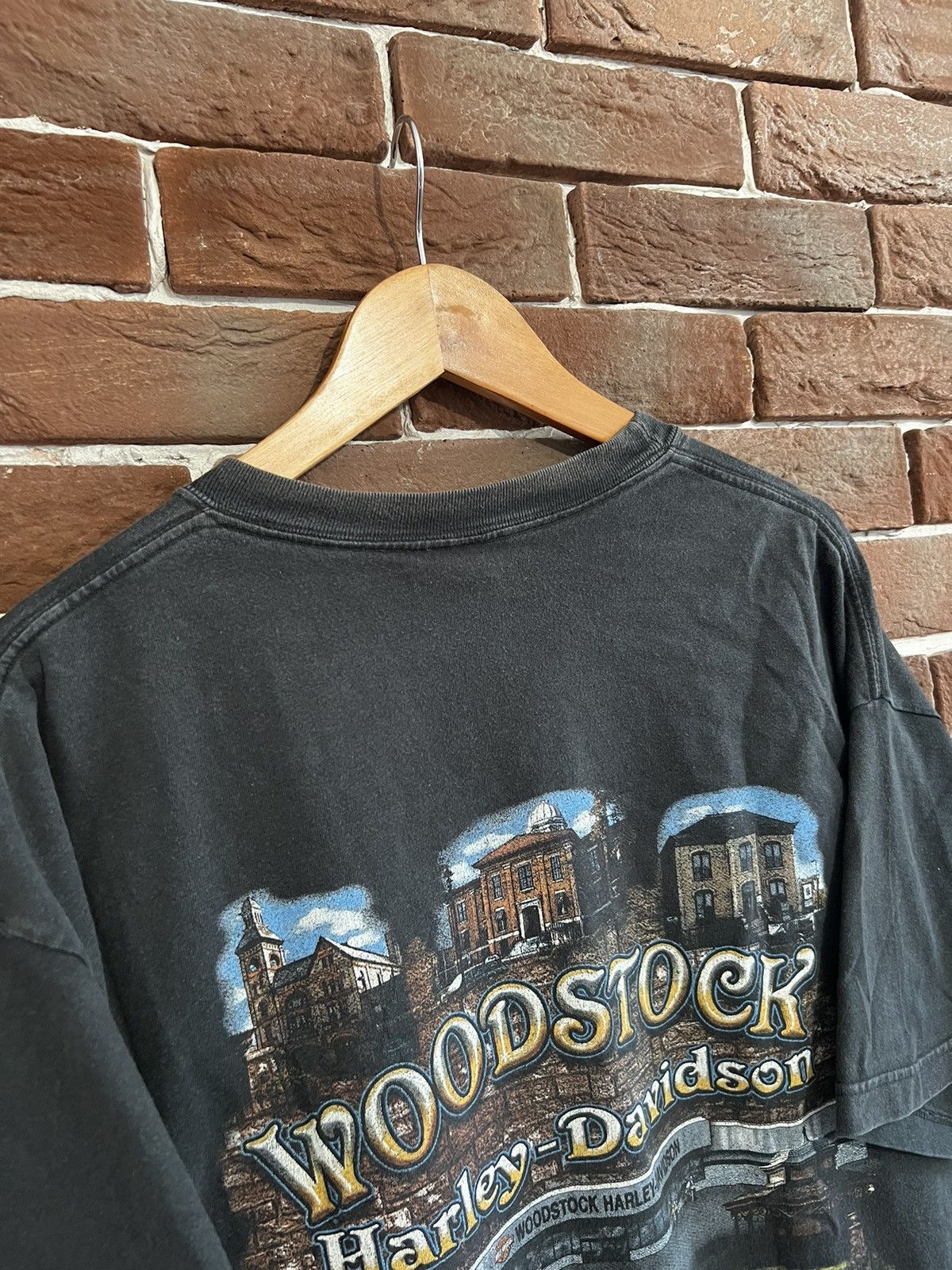 Harley Davidson Vintage 00s Harley Davidson Motorcycles Woodstock 2001 Tee Size US XL / EU 56 / 4 - 8 Thumbnail