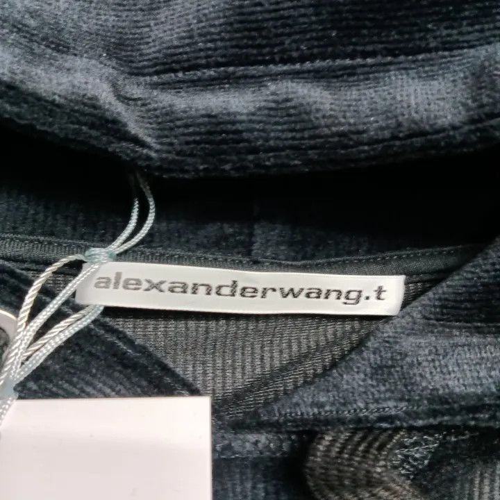 Alexander Wang Alexander Wang Black Cropped Hoodie with Logo - Size L / US 10 / IT 46 - 2 Thumbnail