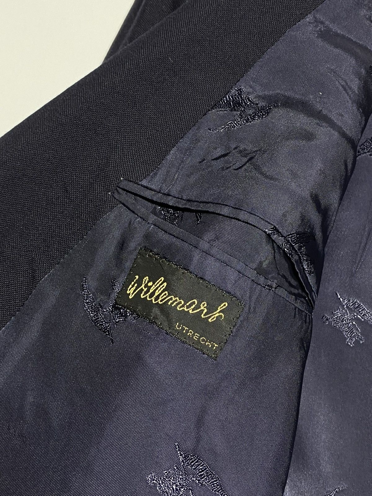 Burberry Vintage 90s Burberrys Blazer Jacket With Gold Logo Button Size 50R - 14 Thumbnail