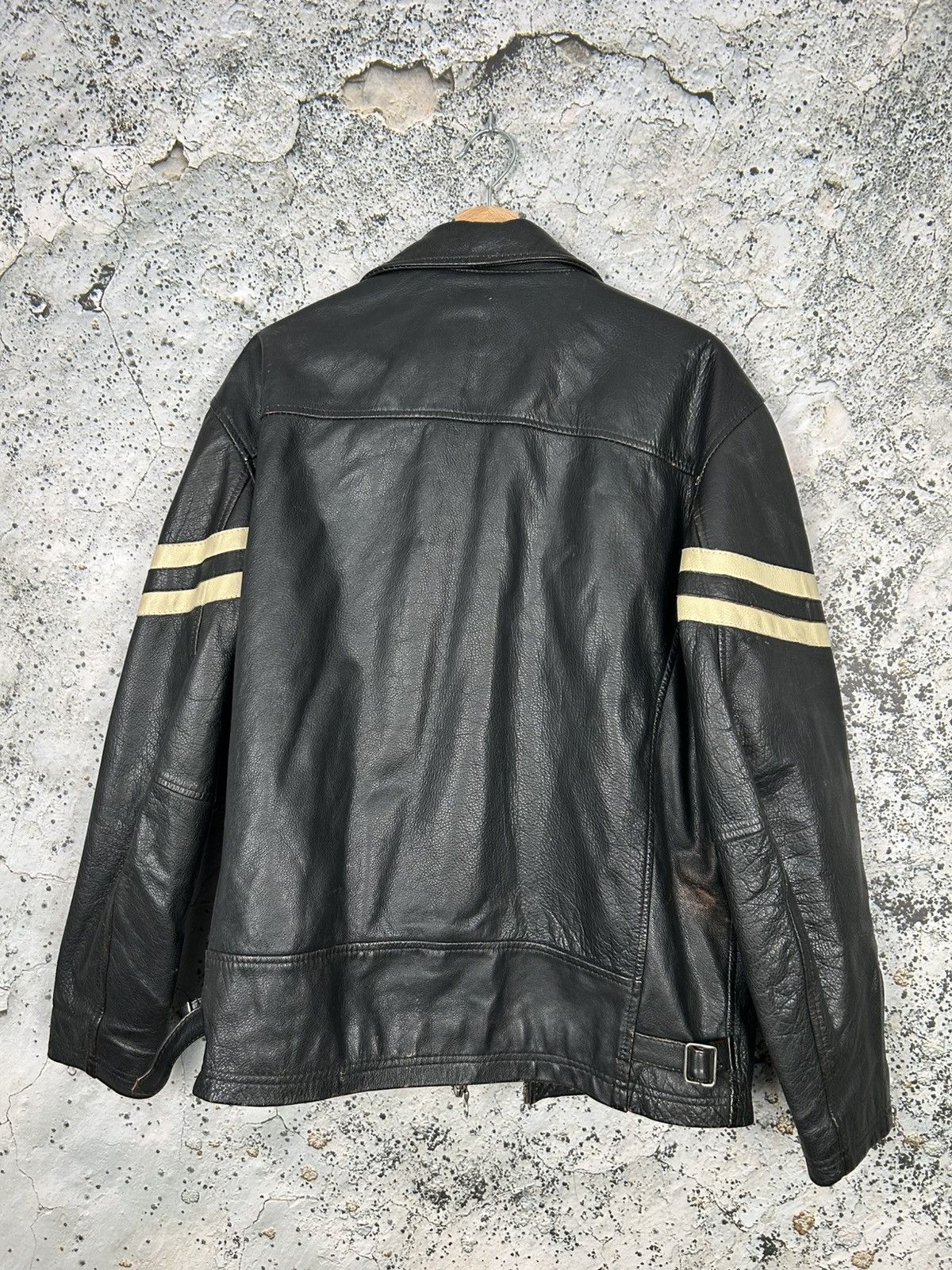Genuine Leather Vintage Jack & Jones Leather Jacket Punk Grunge Rock Metal Size US L / EU 52-54 / 3 - 6 Thumbnail