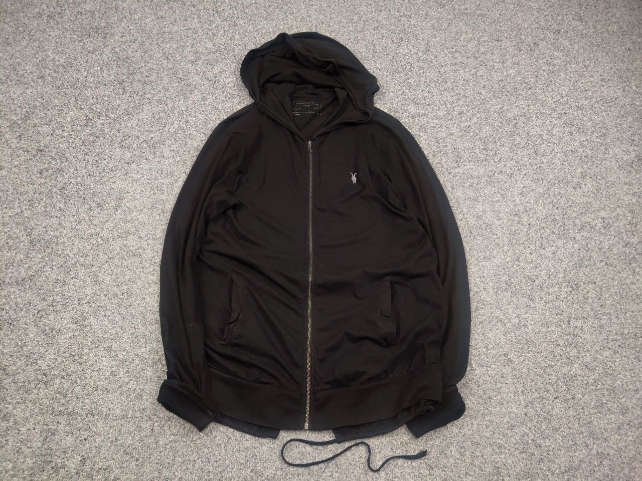 Allsaints Allsaints Spitalfields Vintage Bone L/S Zip up Black Hoodie Size US S / EU 44-46 / 1 - 3 Thumbnail