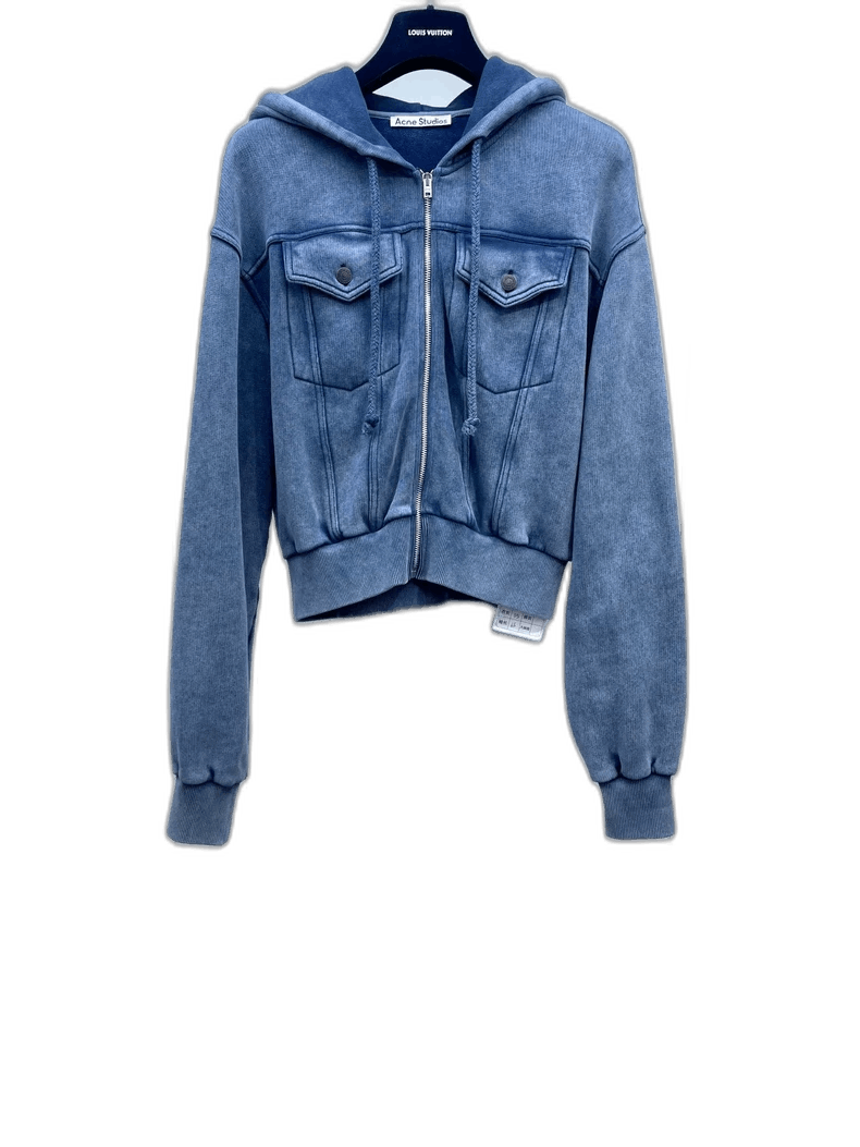 Acne Studios Acne Studios Blue Zip-Up Hoodie Size US S / EU 44-46 / 1 - 1 Thumbnail