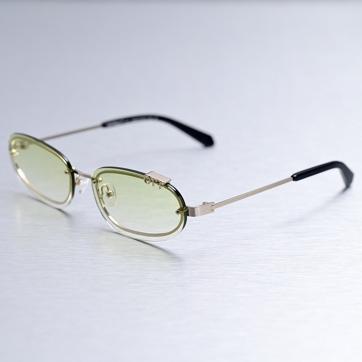 Off-White OFF WHITE MIAMI GOLD GRADIENT GREEN SUNGLASSES Size ONE SIZE - 2 Thumbnail