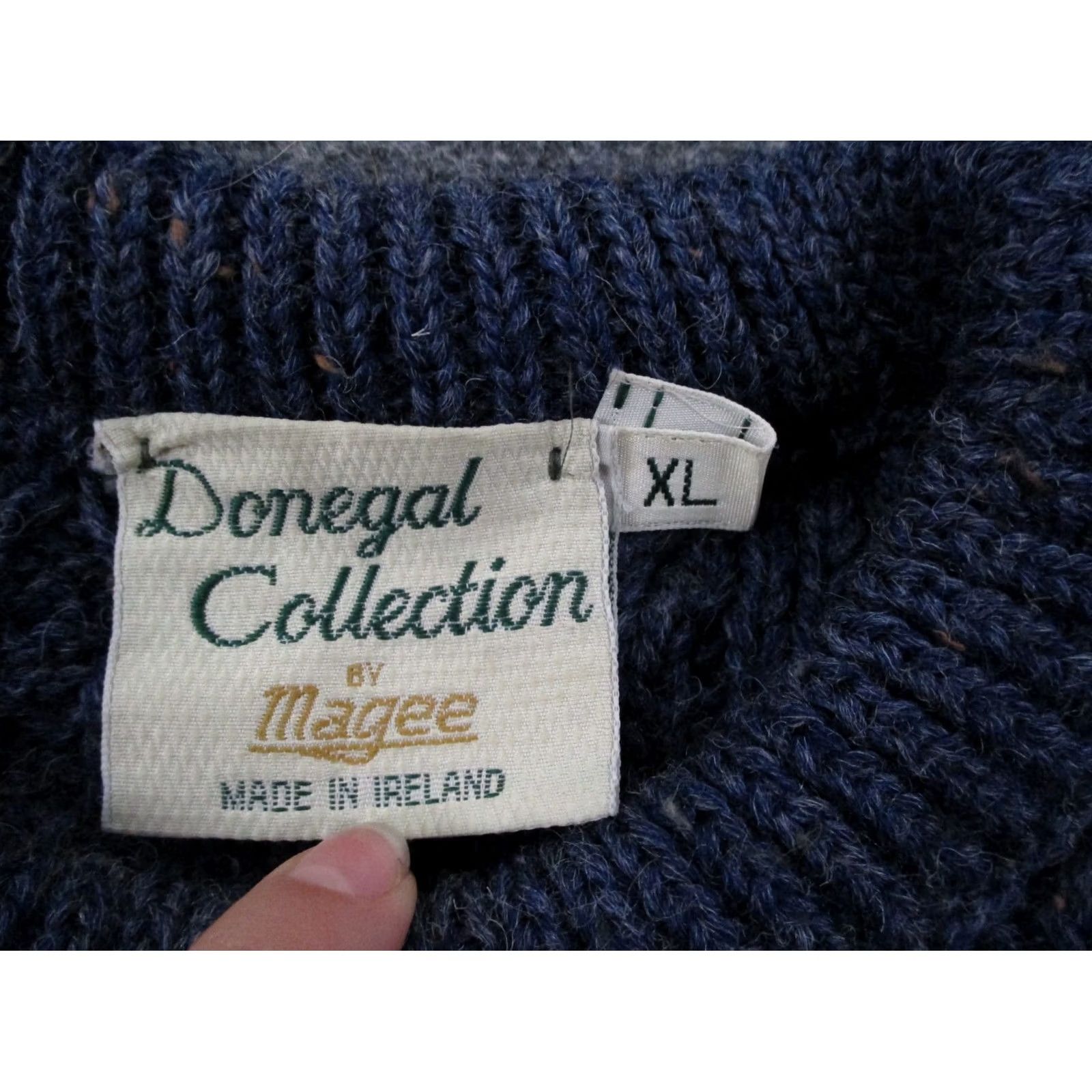 Vintage Donegel Collection Sweater Mens XL Wool Pullover Cable-Knit Crew Neck Vintage Blue Regular Mens Pullover Wool Knit Winter Outdoor 90s Size US XL / EU 56 / 4 - 6 Thumbnail