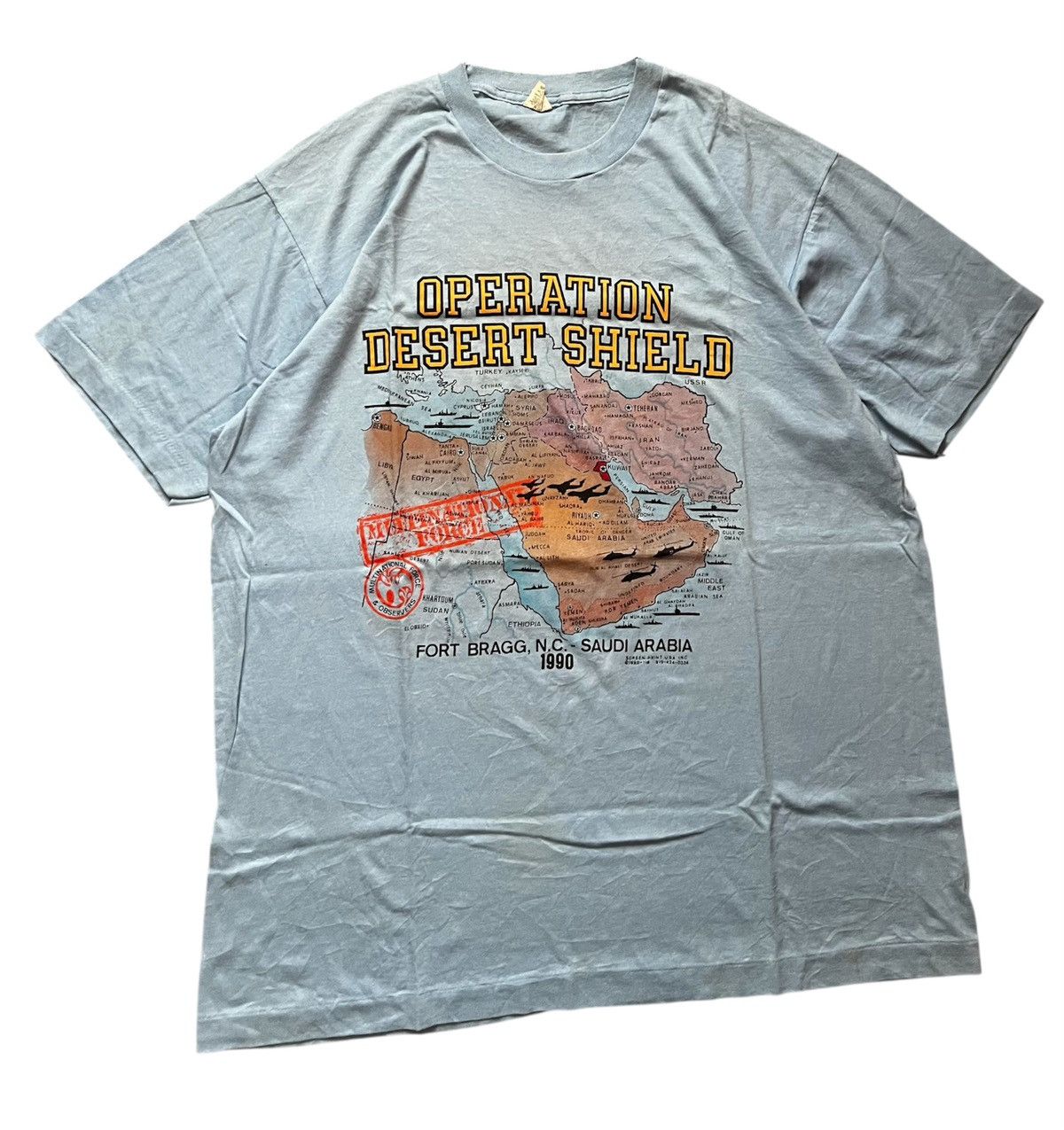 Vintage 🔥HOT DROPS🔥90s VINTAGE OPERATION DESERT SHIELD SAUD ARABIA Size US XXL / EU 58 / 5 - 2 Thumbnail