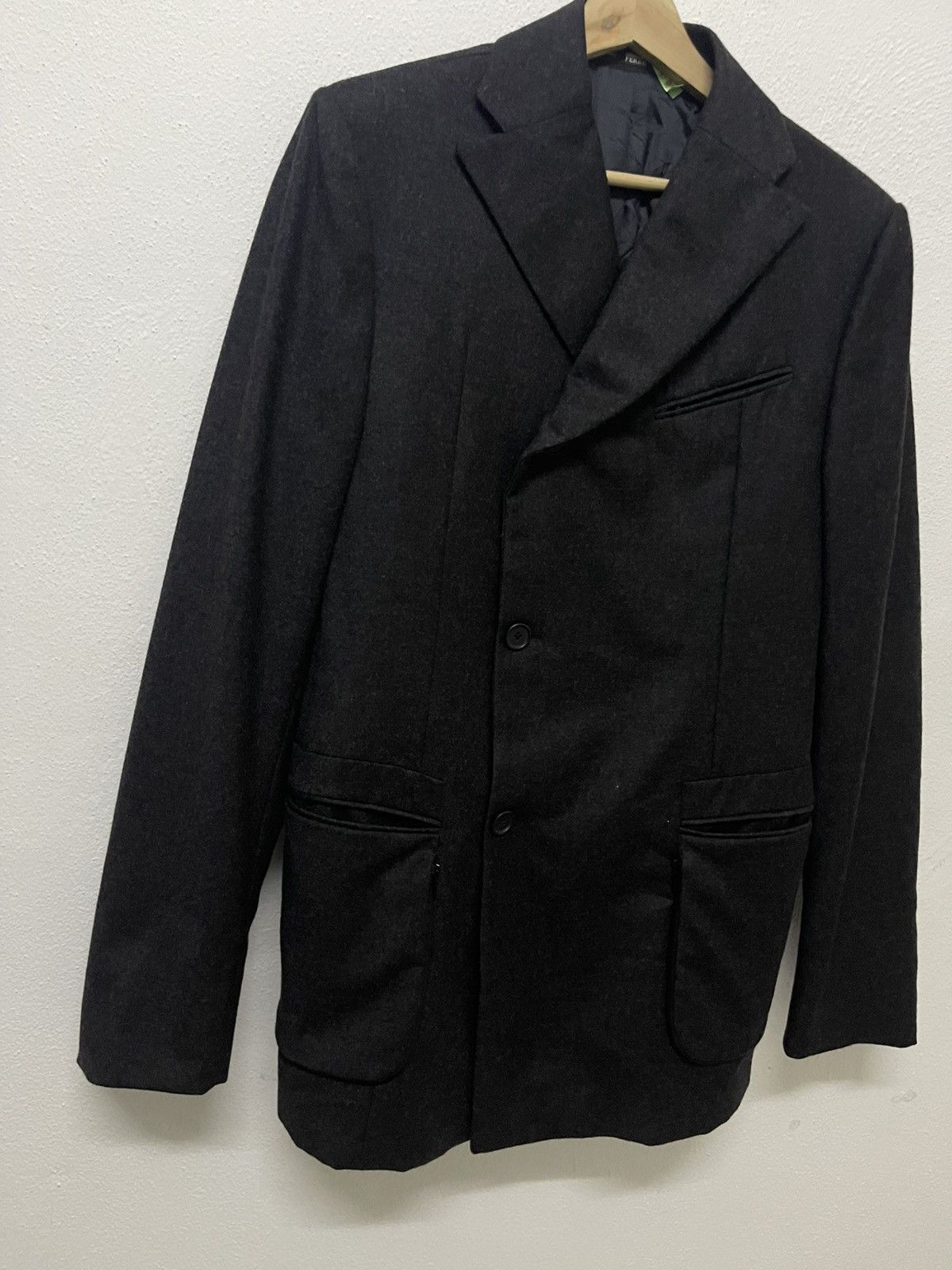 Gianfranco Ferre 1990s GIANFRANCO FERRE DOUBLE BREAST WOOL COAT RAYON LINEN Size US M / EU 48-50 / 2 - 3 Thumbnail