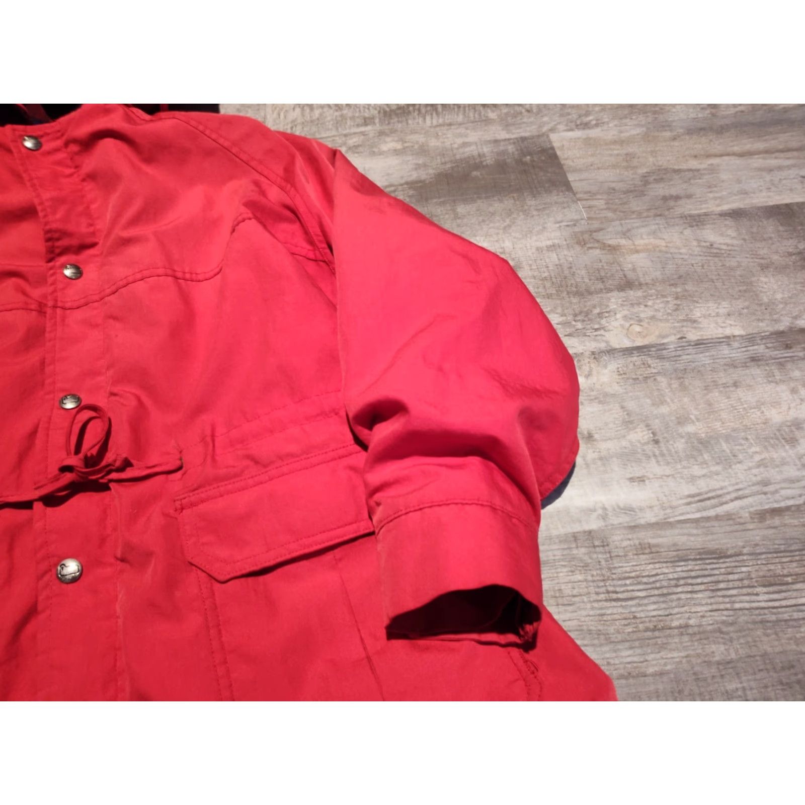 Vintage VINTAGE Woolrich Women's Jacket Large Red Wool Blend Lined Parka USA Fall Winter Size L / US 10 / IT 46 - 2 Thumbnail