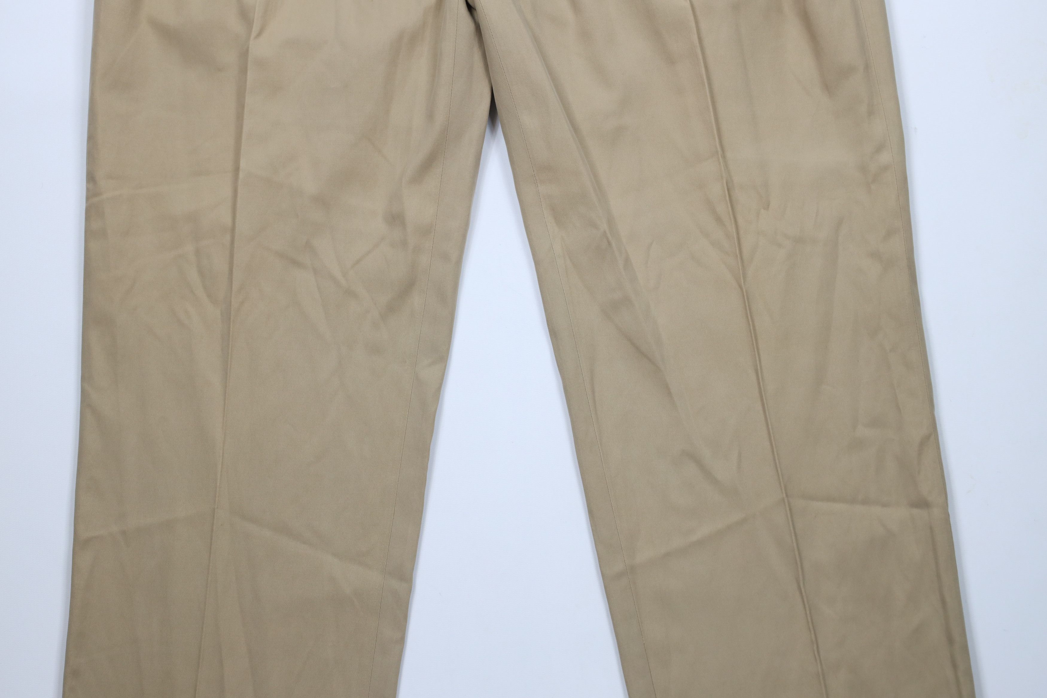 Ralph Lauren × Vintage Vintage 90s Ralph Lauren Blend Wide Leg Chino Pants Beige Size US 36 / EU 52 - 3 Thumbnail