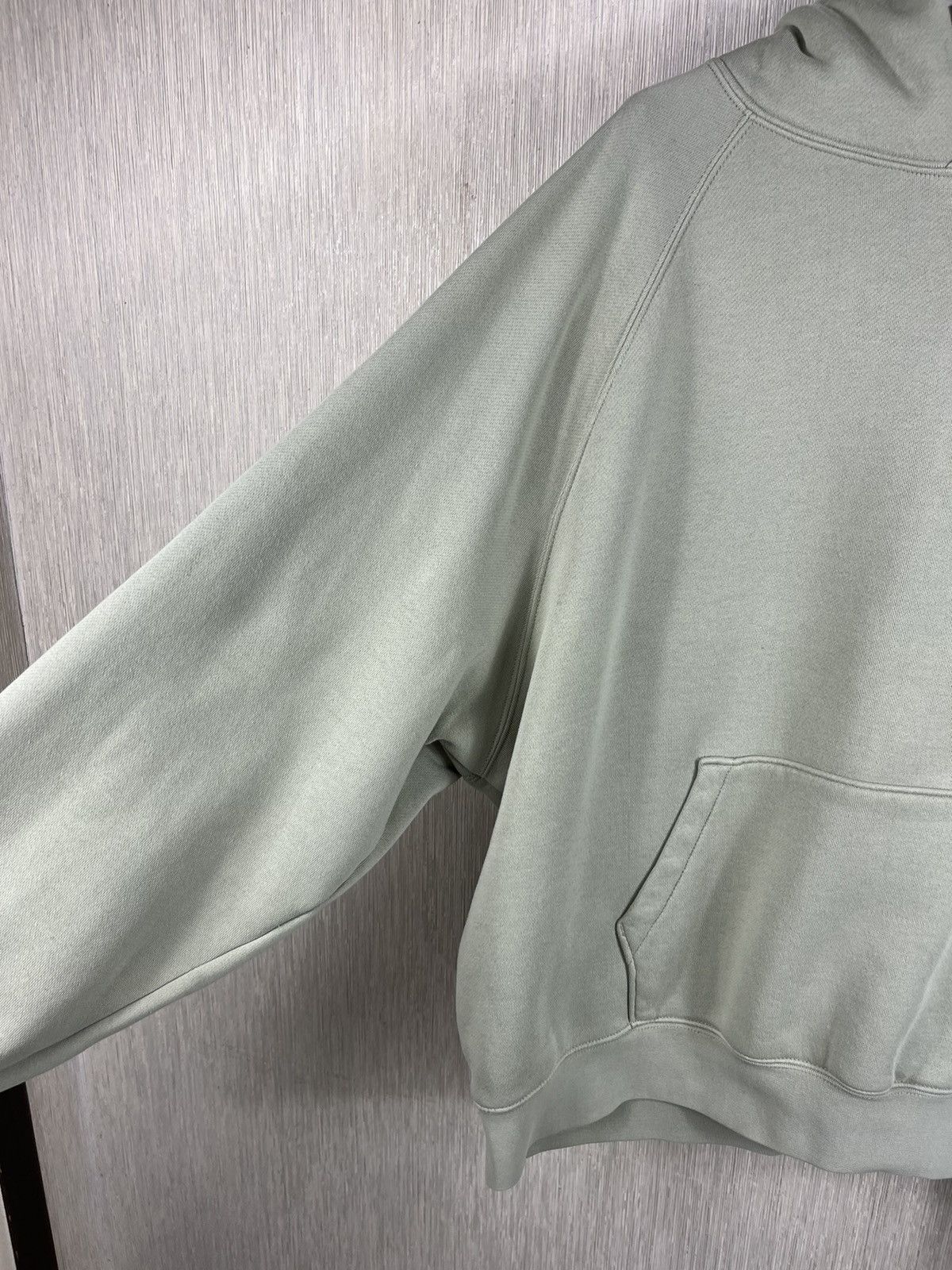 Essentials × Fear of God FOG Fear of God essentials suede chest logo boxy y2k hoodie Size US L / EU 52-54 / 3 - 8 Thumbnail