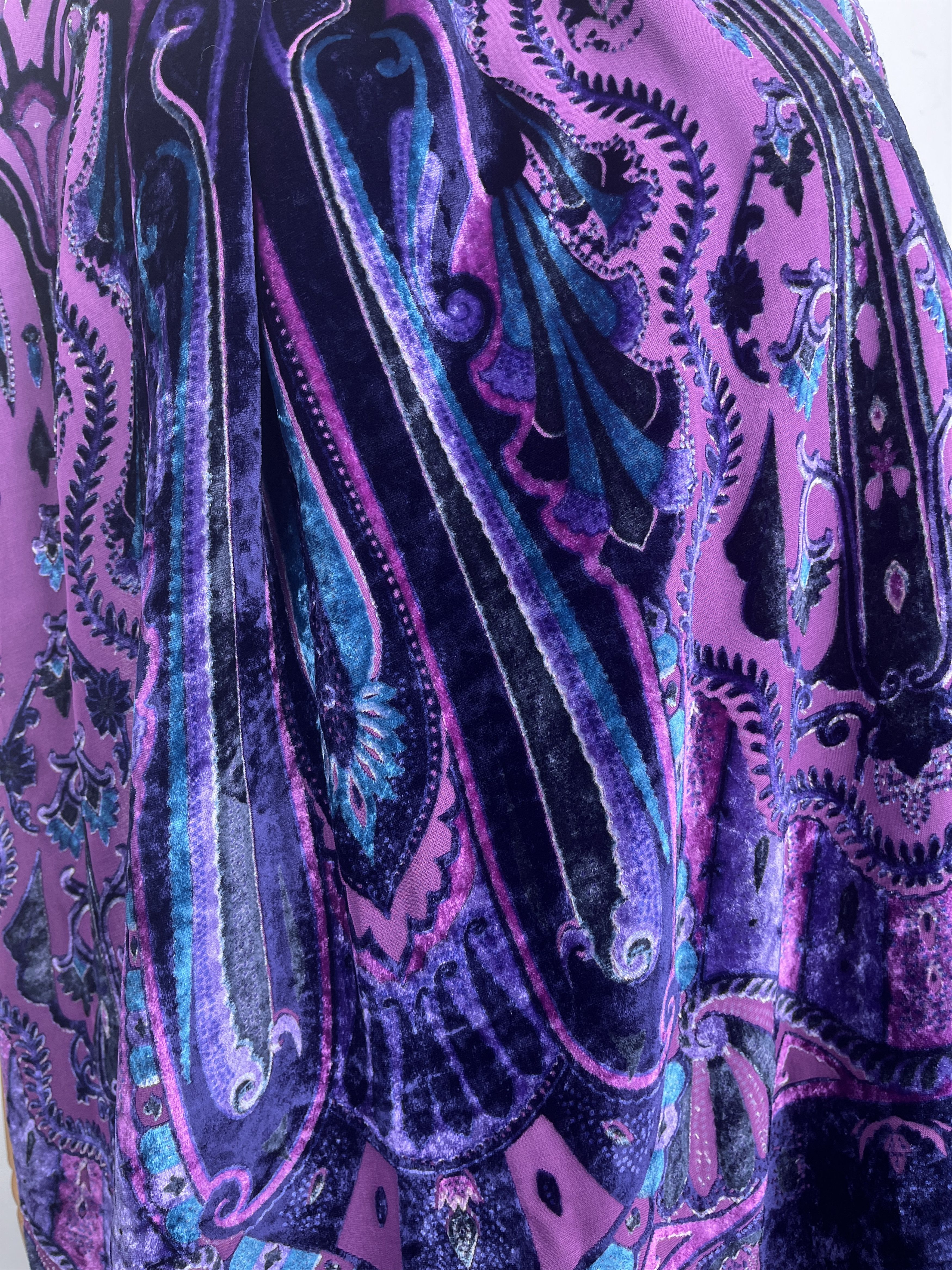 Etro Etro Purple Overall Print Scarf Size ONE SIZE - 2 Thumbnail