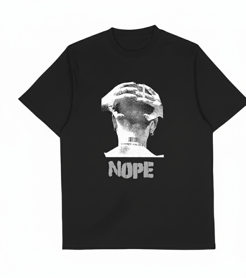 Other Streetwear Retro Nope Head Graffiti Art Print T-Shirt Punk Size US XL / EU 56 / 4 - 1 Thumbnail