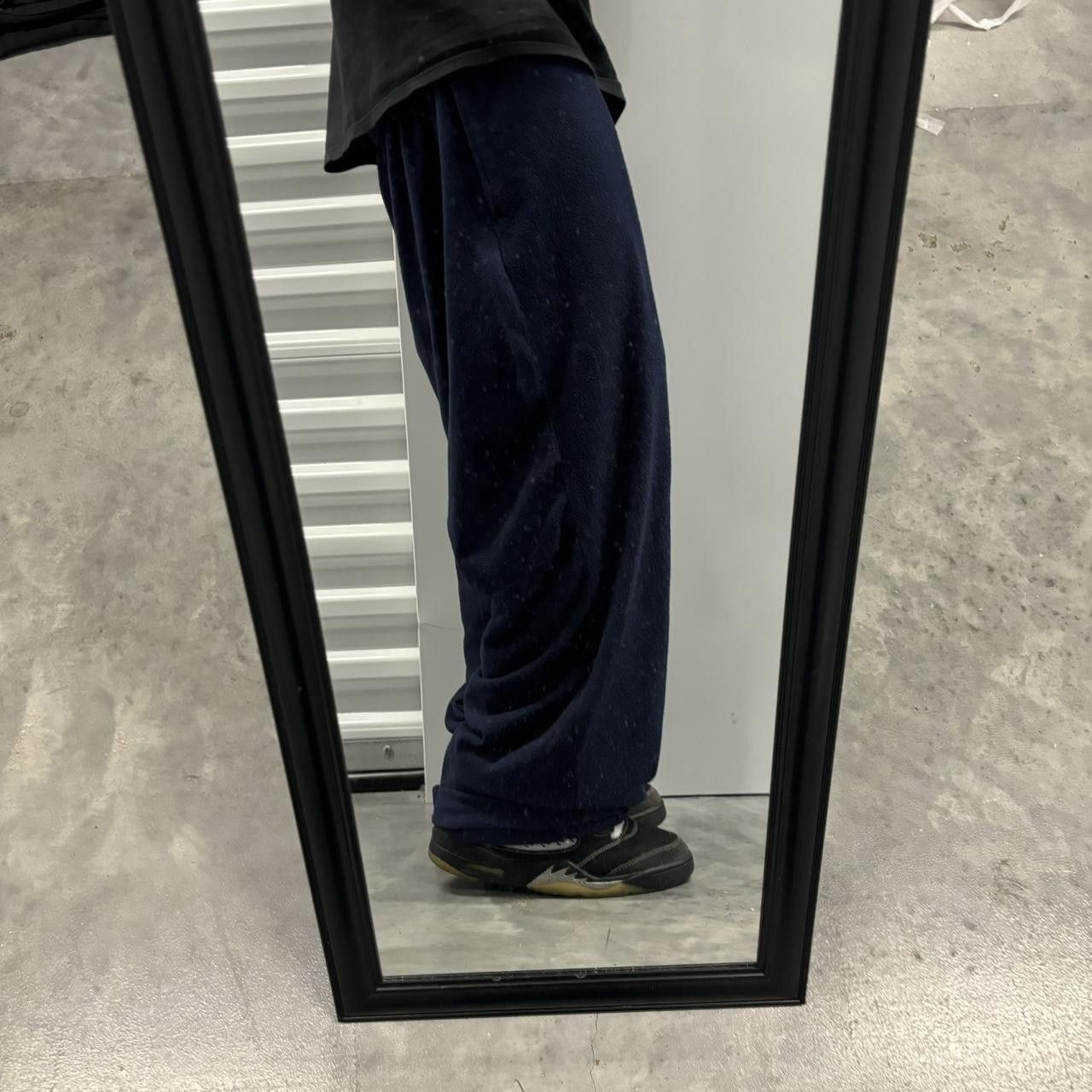 Japanese Brand × Vintage Crazy Vintage Y2K/2000s Baggy Navy Blue Fleece Comfy Skater Essential Sweatpants! Size US 34 / EU 50 - 2 Thumbnail