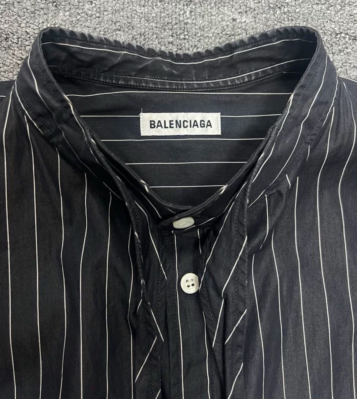 Balenciaga Balenciaga striped logo tie shirt jacket Size US M / EU 48-50 / 2 - 4 Thumbnail