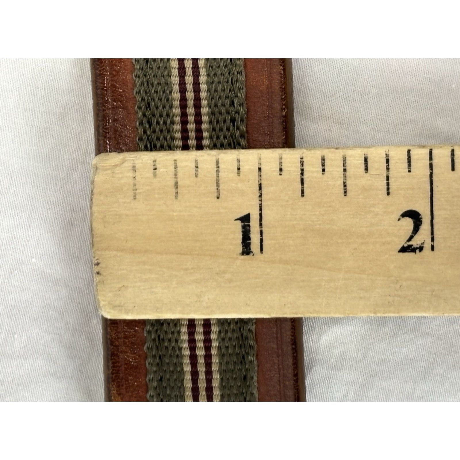 Coach VINTAGE Coach Belt Leather Brown Grosgrain Ribbon 40 Italy Men’s Size 40 Brown Leather Coach Belt 1.25” USA? Size 40 - 5 Thumbnail