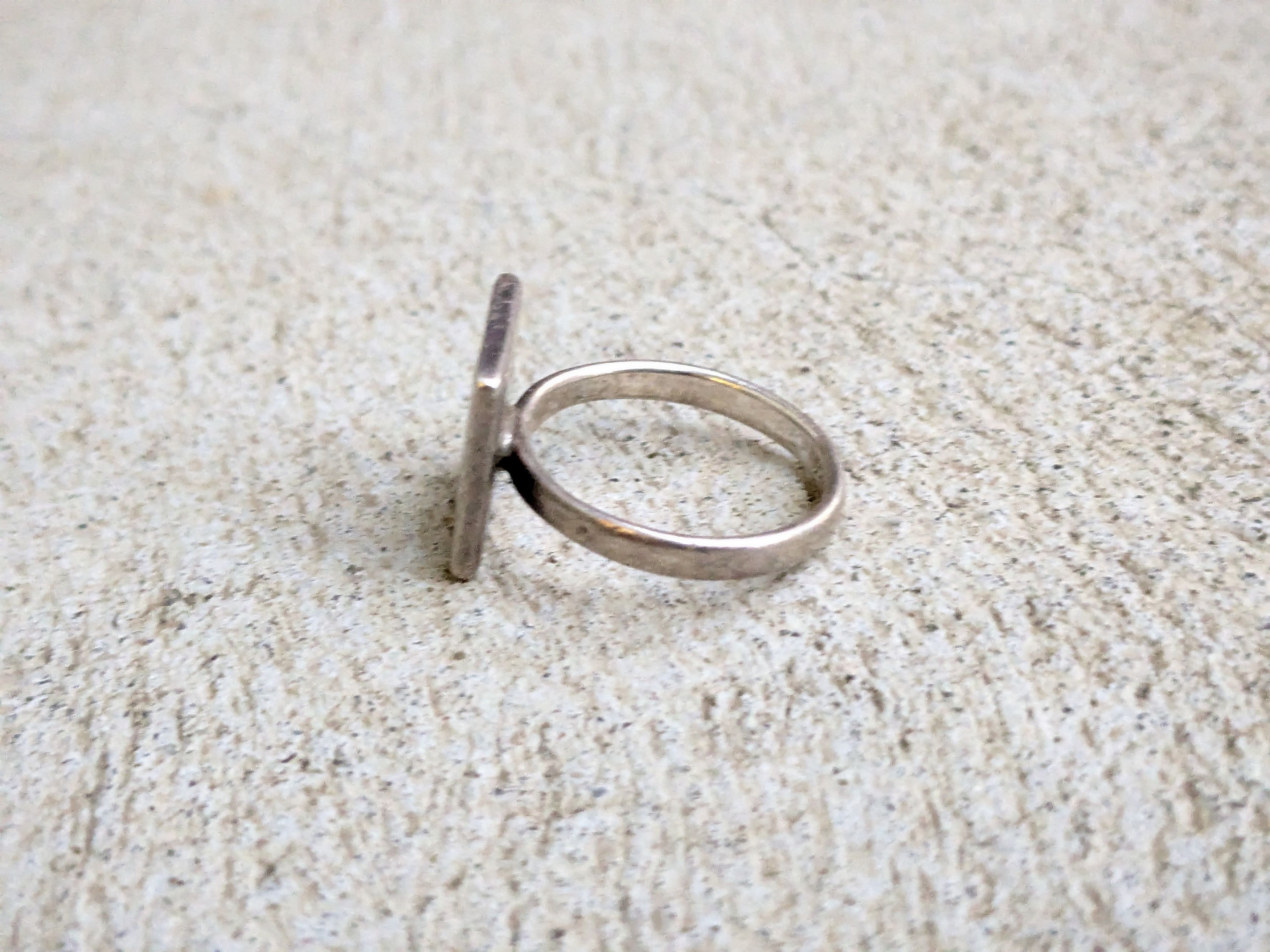 Vintage Vintage Sterling Silver Signet Ring Square Engraved Antique Size ONE SIZE - 3 Thumbnail