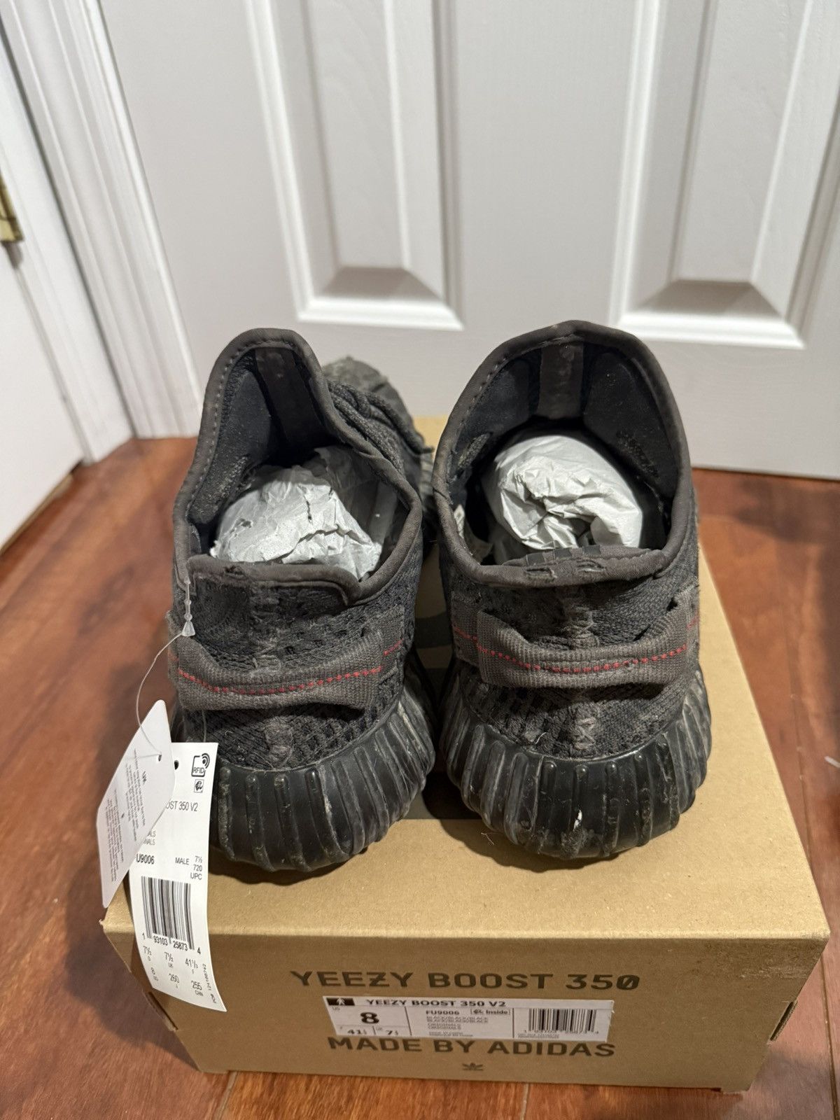 Yeezy Adidas Yeezy Boost 350 V2 "Black Non-Reflective" (FU9006) Size US 8 / EU 41 - 2 Thumbnail