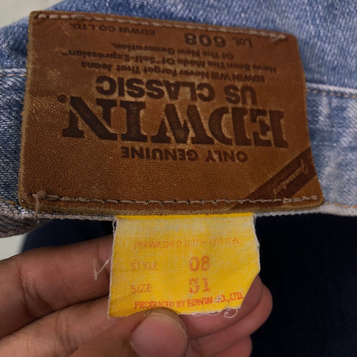 Edwin 🔥Vintage Denim Jeans Edwin Us Classic Biker Wear Size US 30 / EU 46 - 22 Thumbnail