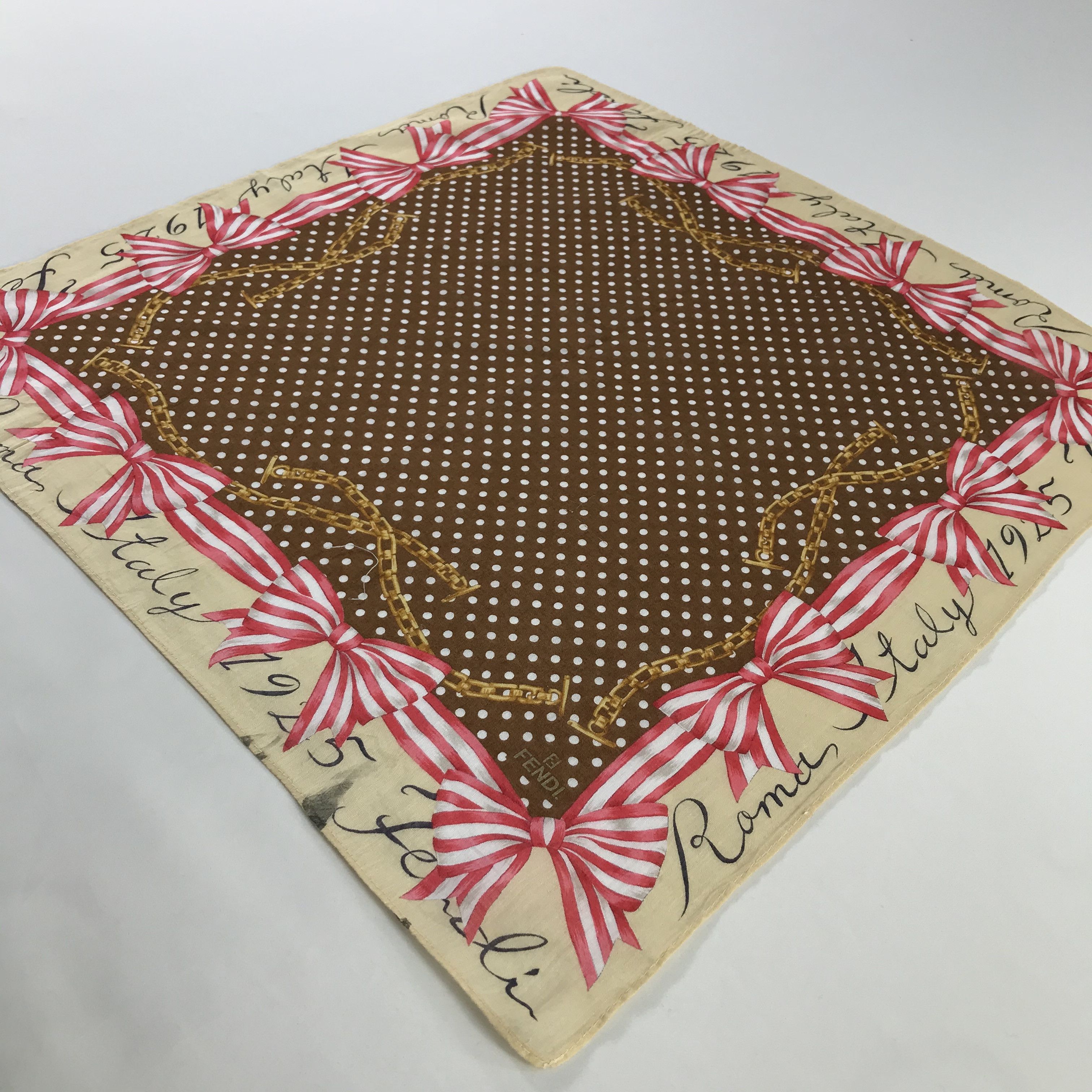 Vintage Vintage Fendi Bandana / Handkerchief / Neckerchief - S725 Size ONE SIZE - 2 Thumbnail