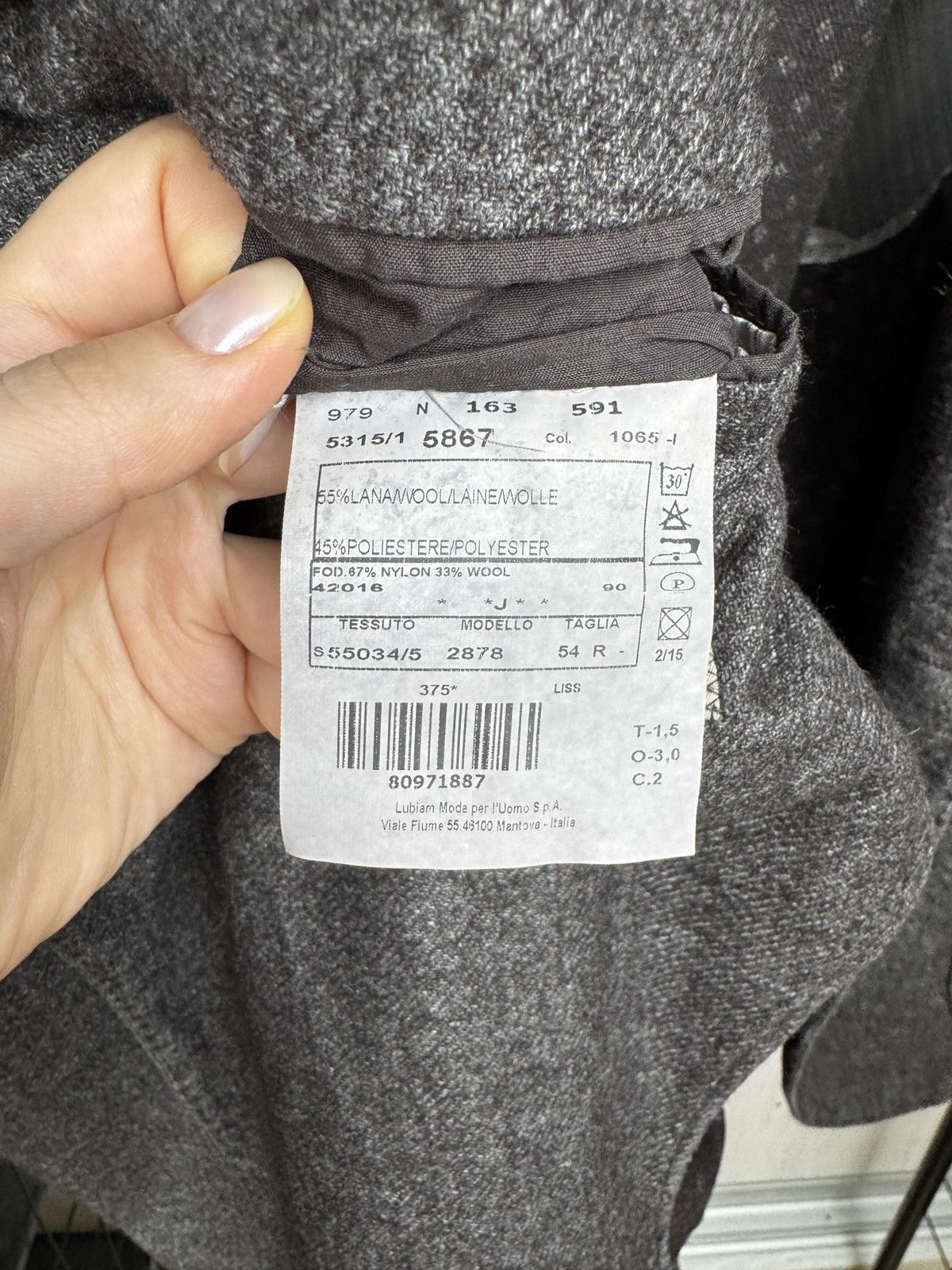 L.B.M. 1911 L.B.M 1911 Limited Edition grey wool blend unlined blazer 54 Size 44R - 11 Thumbnail
