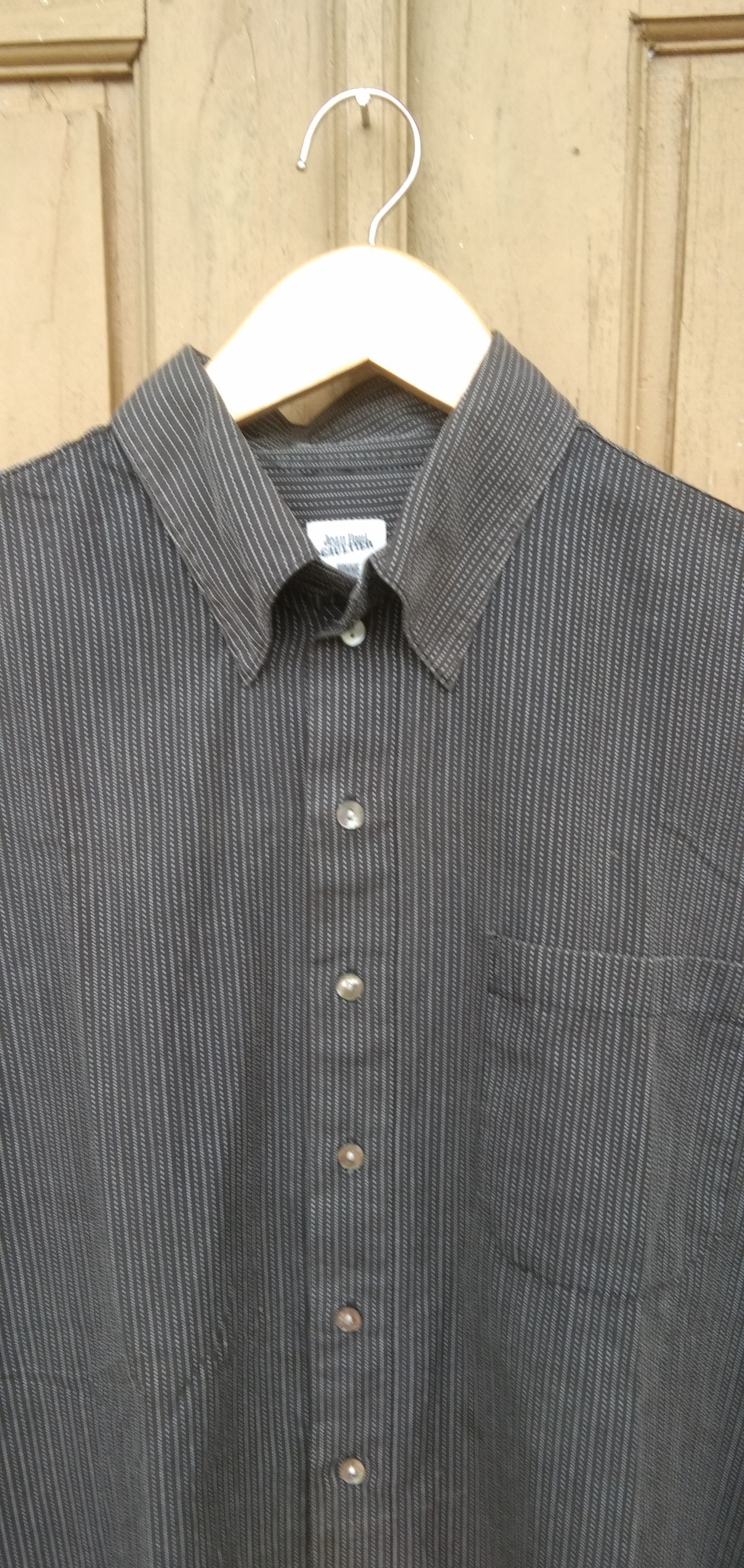 Designer × Japanese Brand × Jean Paul Gaultier Jpg home stripe black button up shirt Size US M / EU 48-50 / 2 - 2 Thumbnail