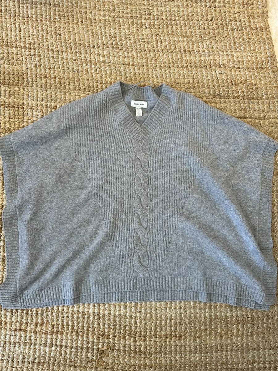 Nordstrom Nordstrom Cashmere Wool Poncho Sweater Cape Size ONE SIZE - 1 Thumbnail