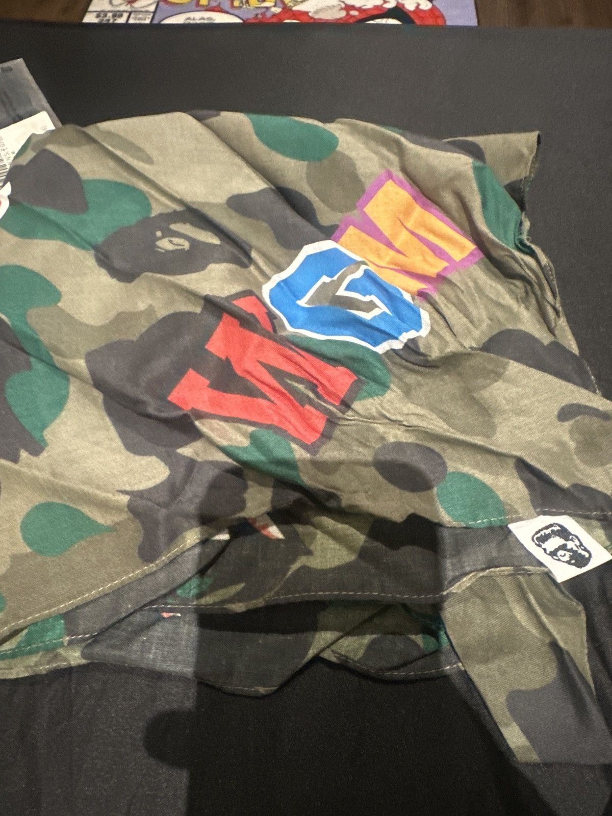 Bape A Bathing Ape 1st Camo Shark Bandana Green Size ONE SIZE - 3 Thumbnail